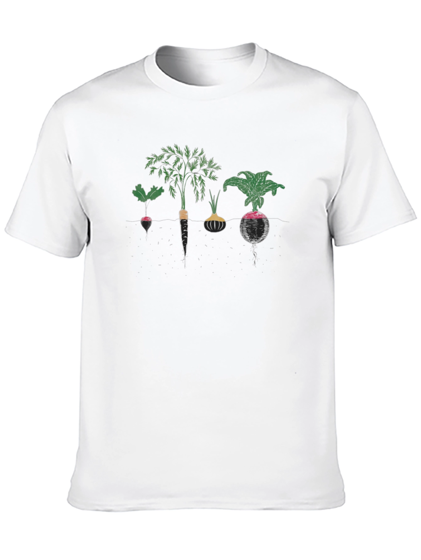 Root Vegetable Graphic Tee - Black Cotton