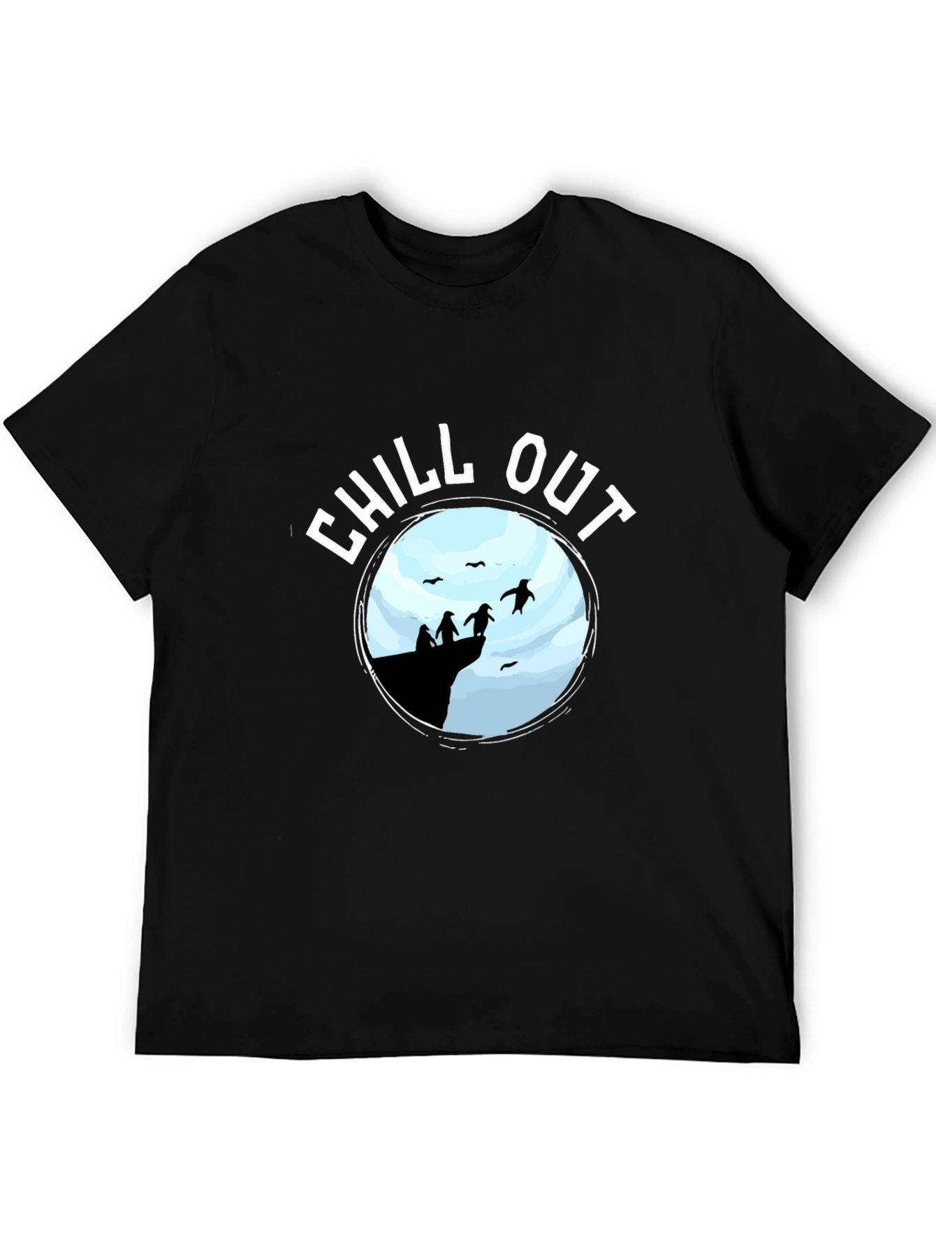 Chill Out Penguin Graphic T-Shirt