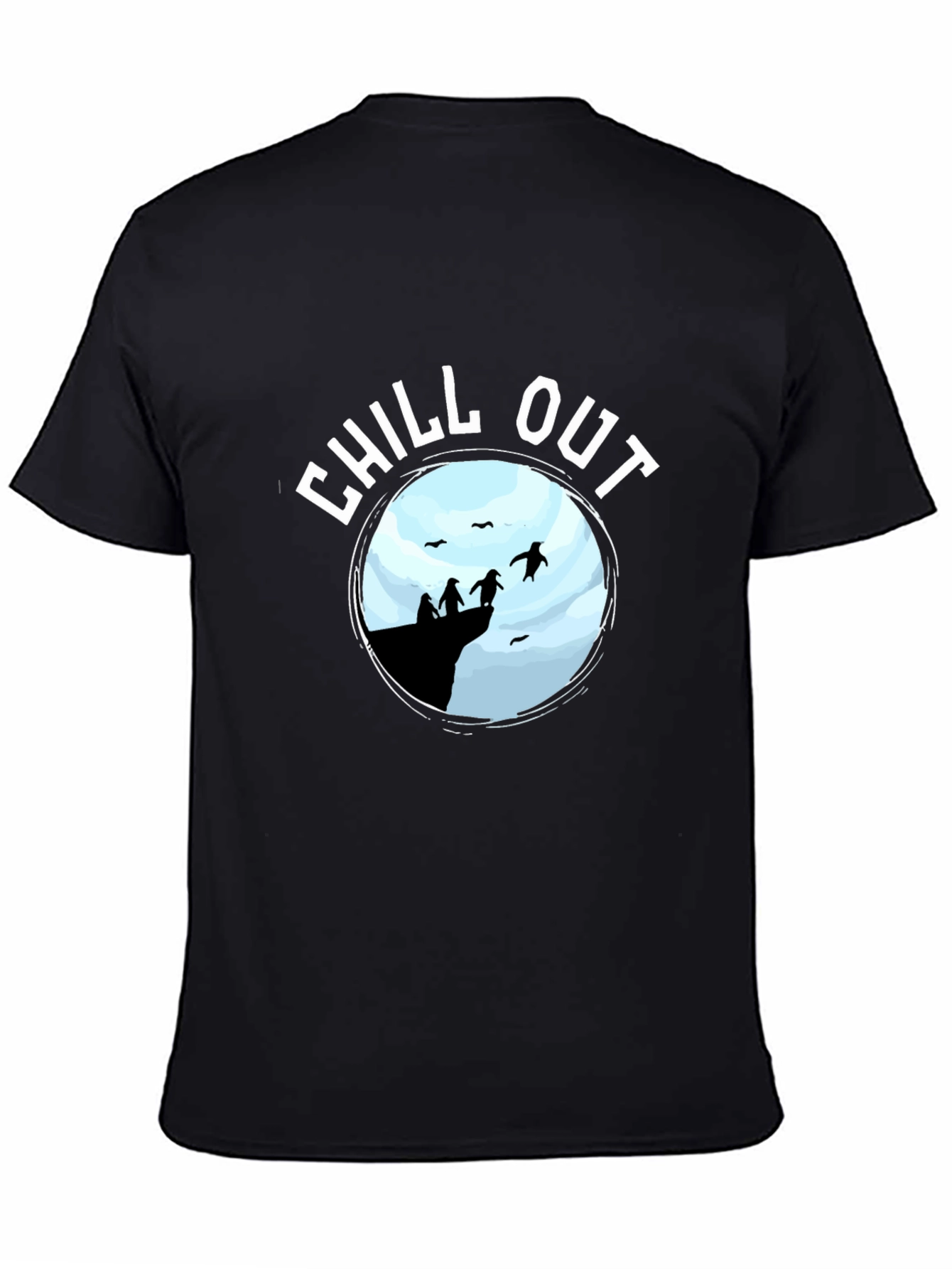 Chill Out Penguin Graphic T-Shirt