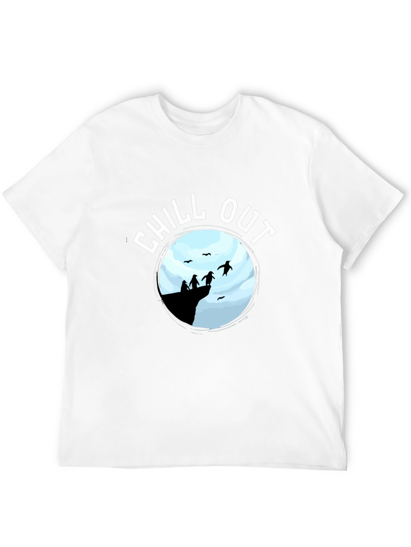 Chill Out Penguin Graphic T-Shirt
