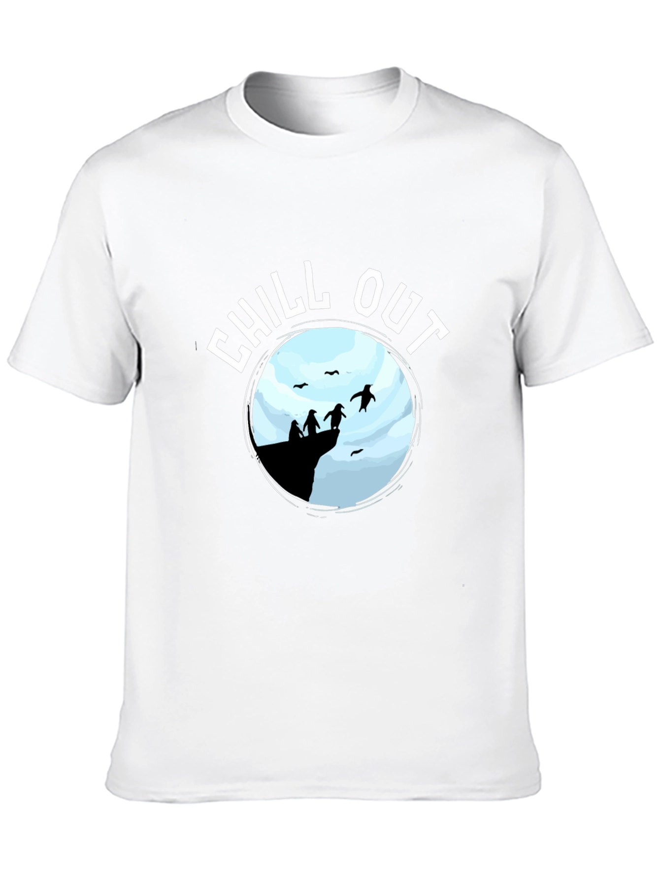 Chill Out Penguin Graphic T-Shirt