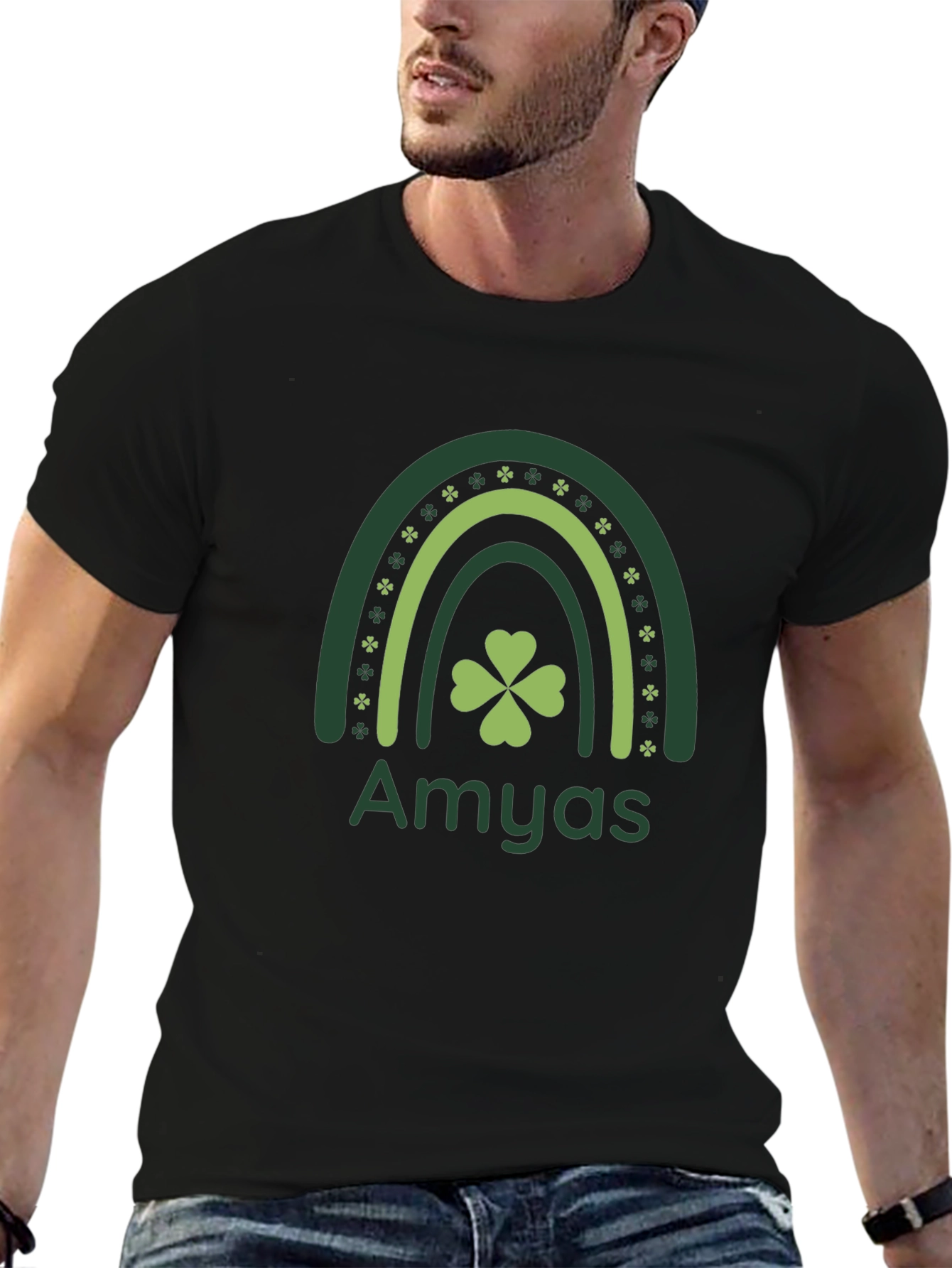 Amyas St. Patricks Day Clover Rainbow T-Shirt