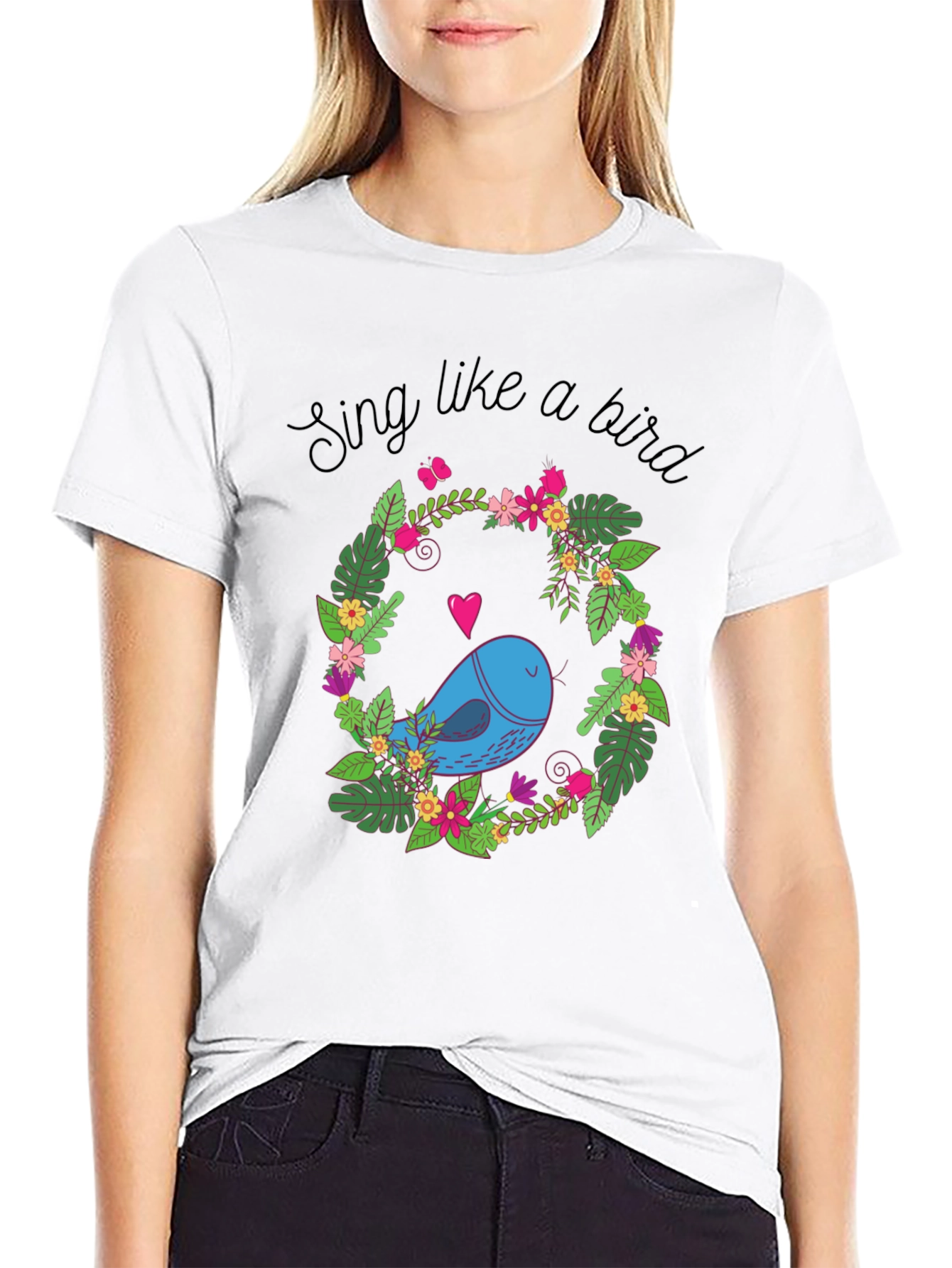 Sing Like a Bird Floral Tee