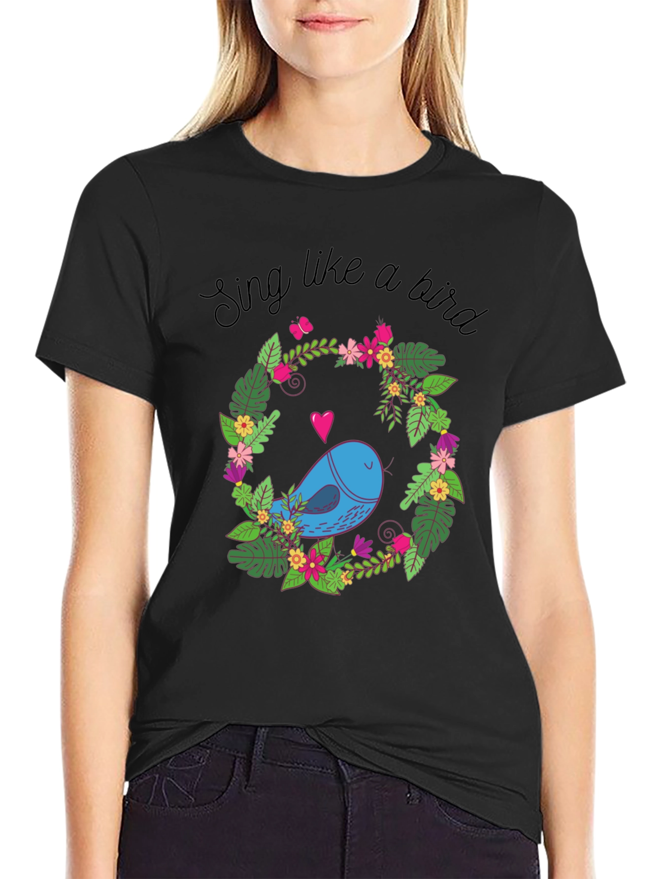 Sing Like a Bird Floral Tee