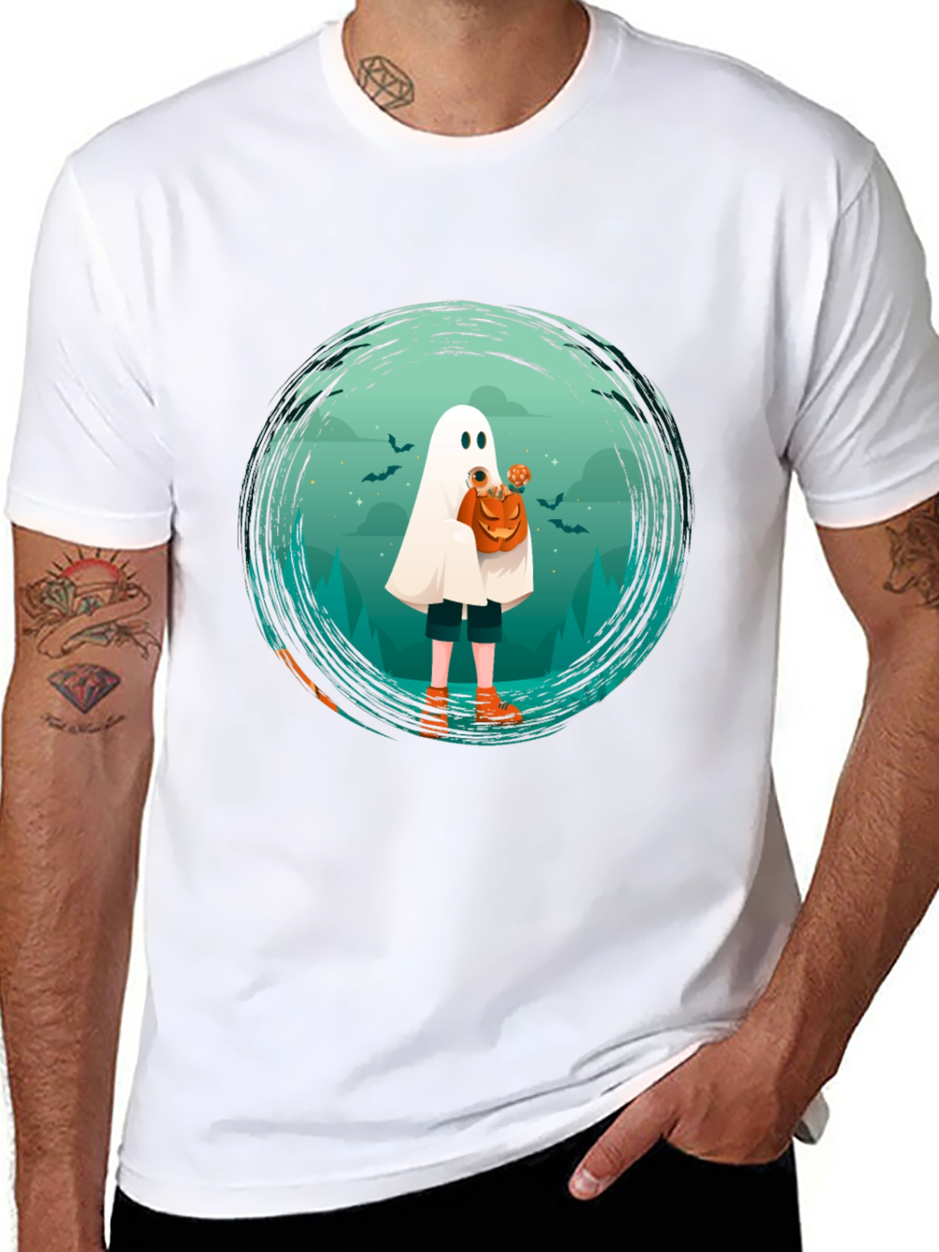 Halloween Ghost Graphic T-Shirt