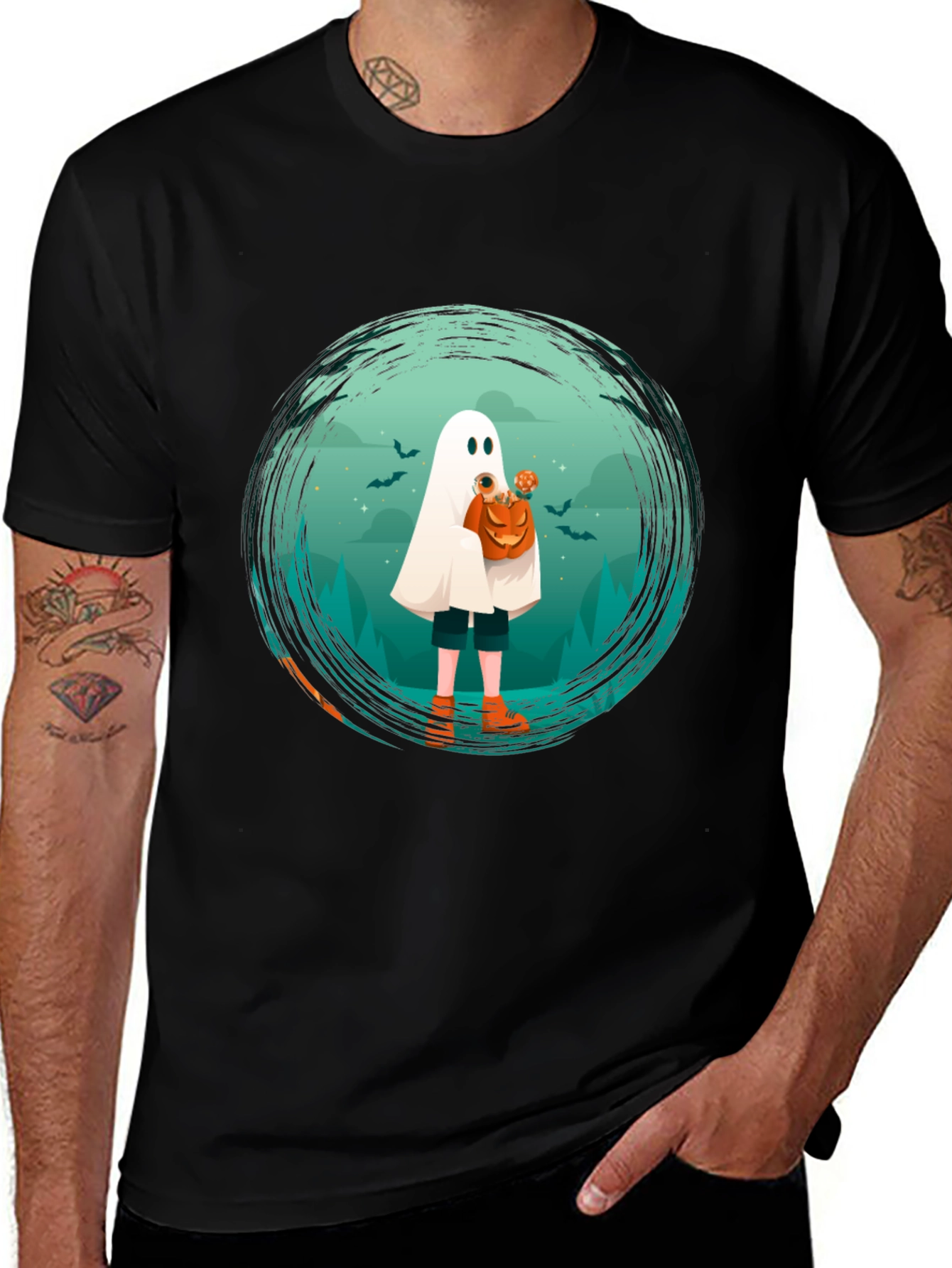 Halloween Ghost Graphic T-Shirt