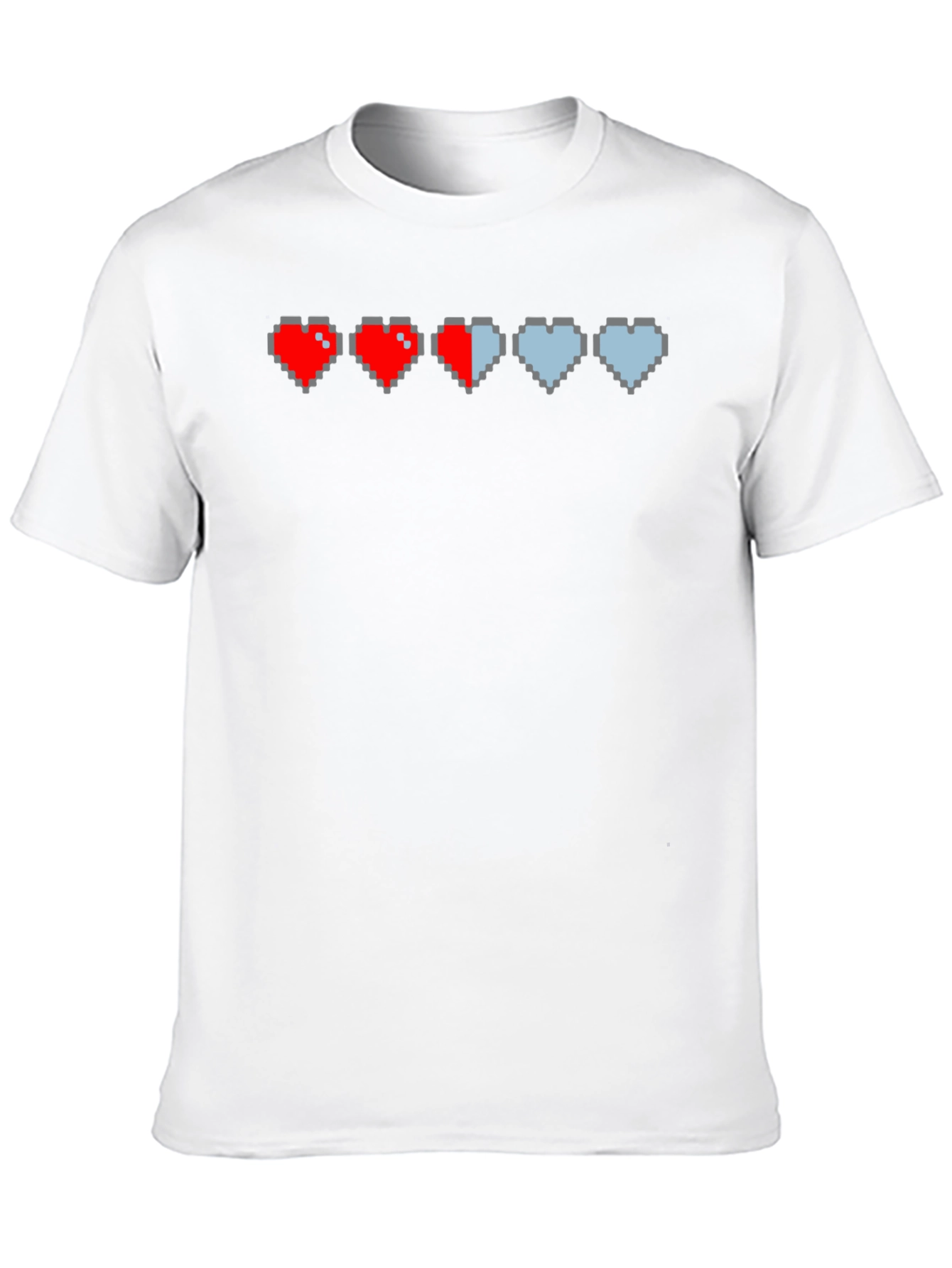 Gamer Pixel Heart T-Shirt - Life Bar Design
