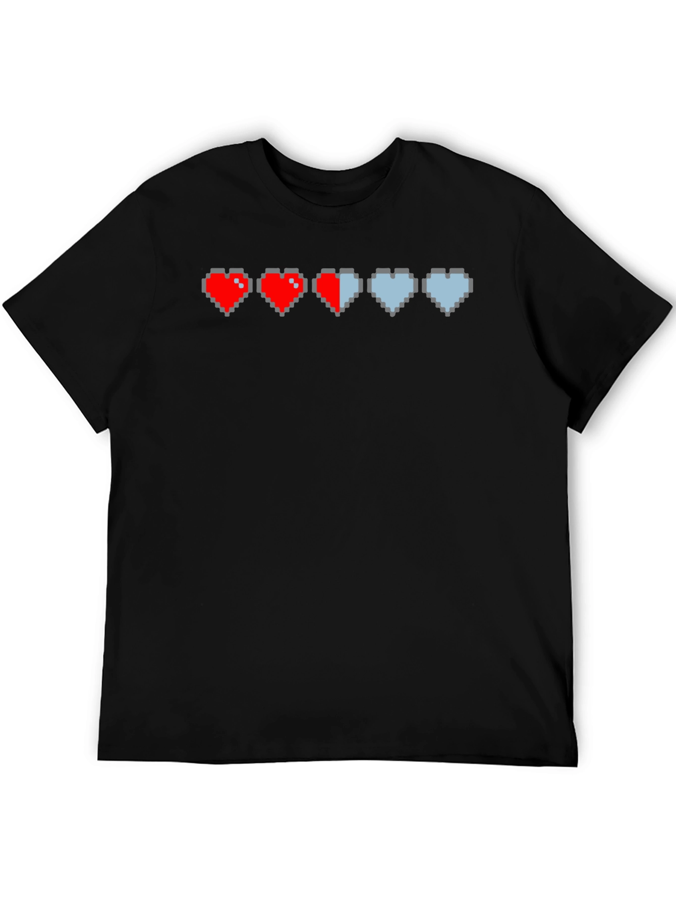 Gamer Pixel Heart T-Shirt - Life Bar Design