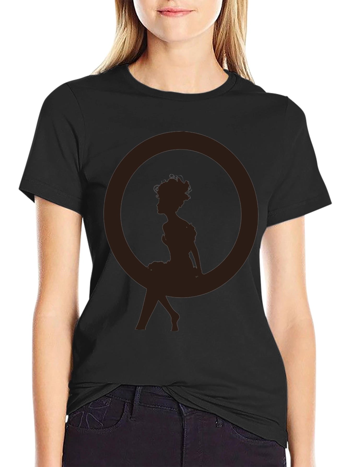 Silhouette Girl Tee - Casual Graphic T-Shirt