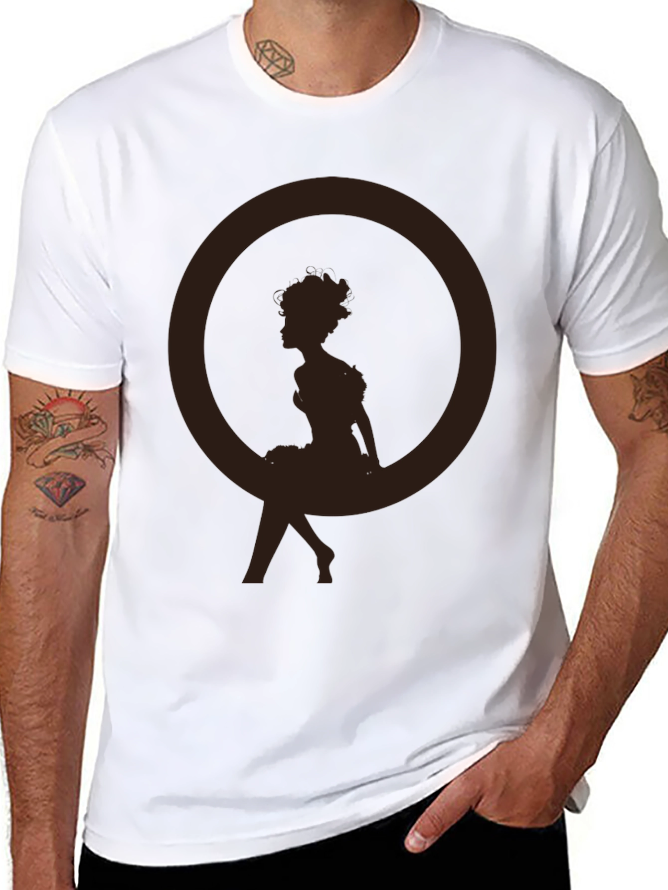 Silhouette Girl Tee - Casual Graphic T-Shirt