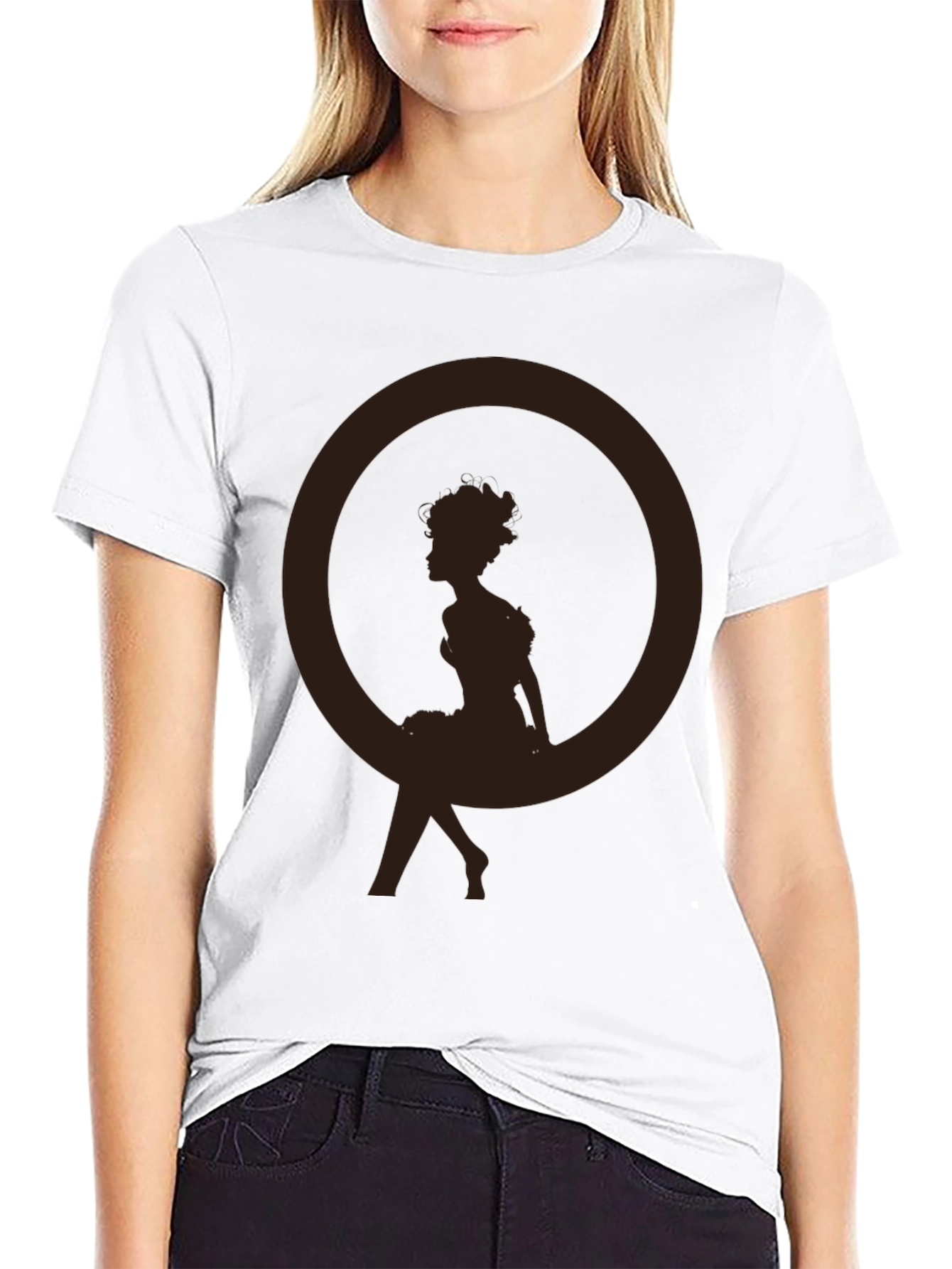 Silhouette Girl Tee - Casual Graphic T-Shirt