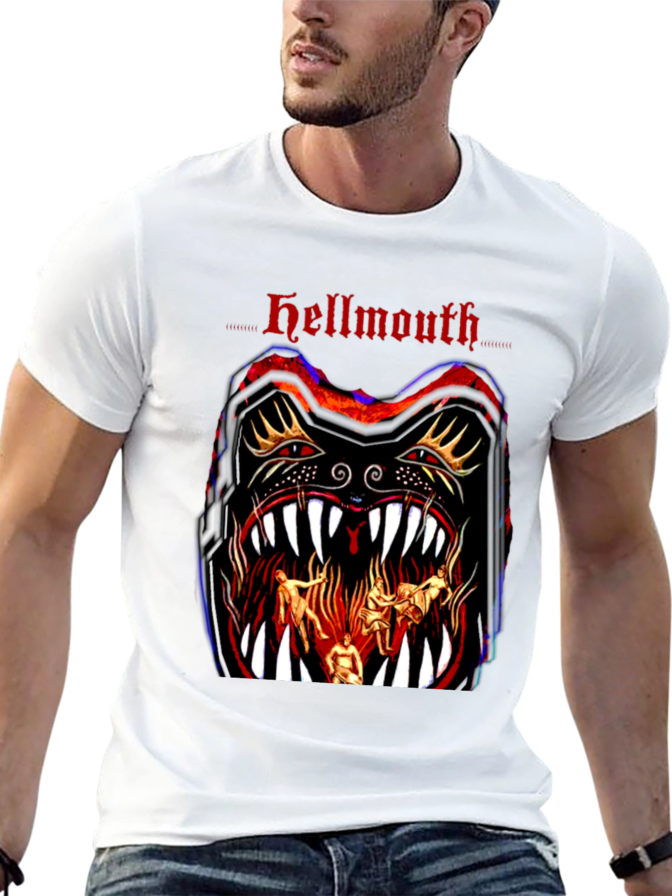 Hellmouth Graphic Print Black T-Shirt