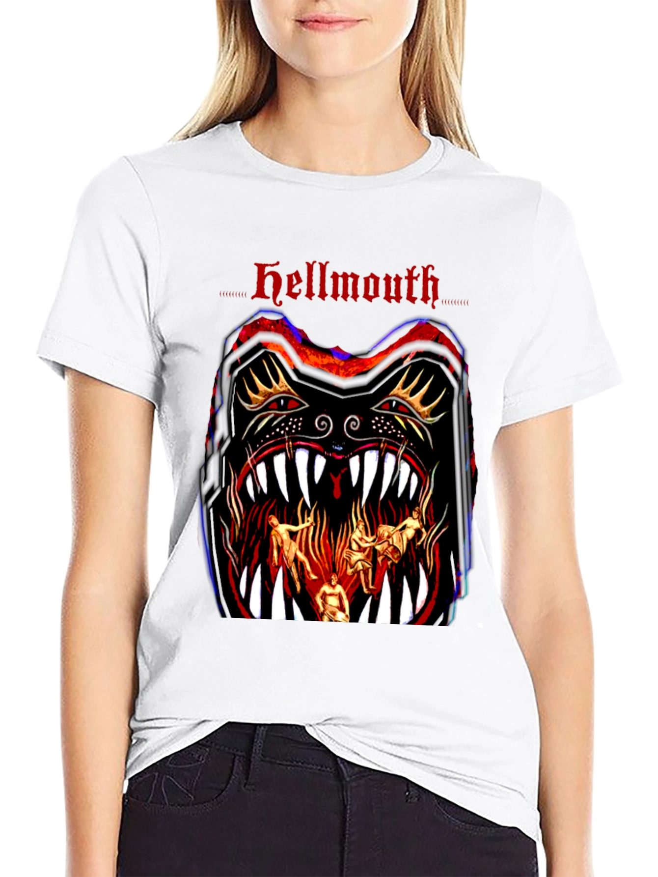 Hellmouth Graphic Print Black T-Shirt