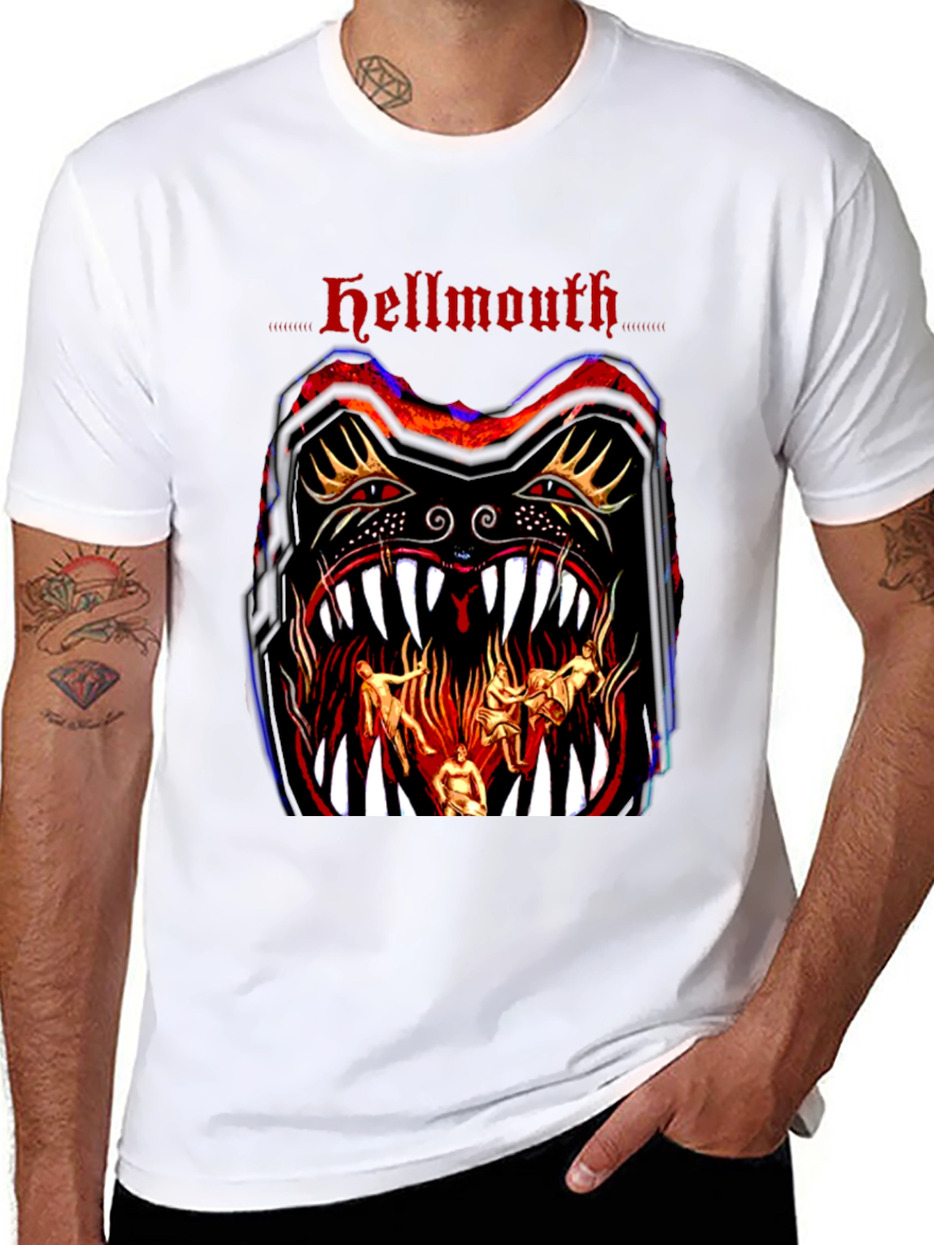 Hellmouth Graphic Print Black T-Shirt