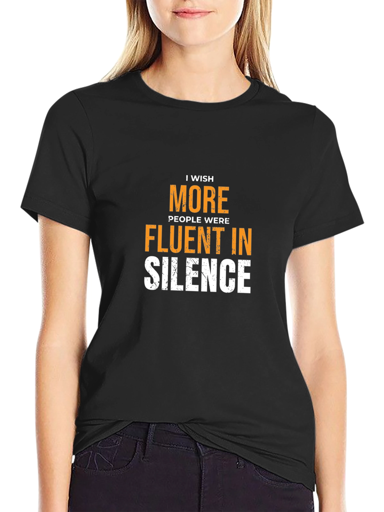Fluent in Silence Graphic Tee - Trendy Slogan Shirt