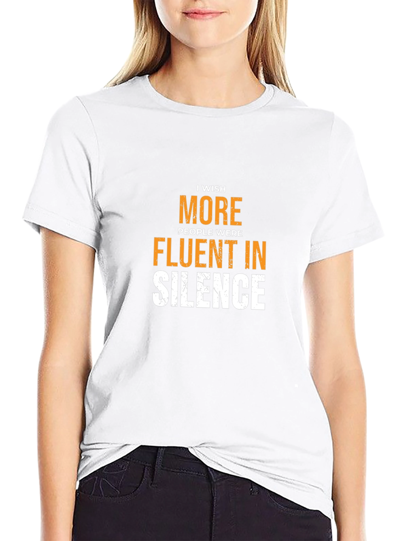 Fluent in Silence Graphic Tee - Trendy Slogan Shirt