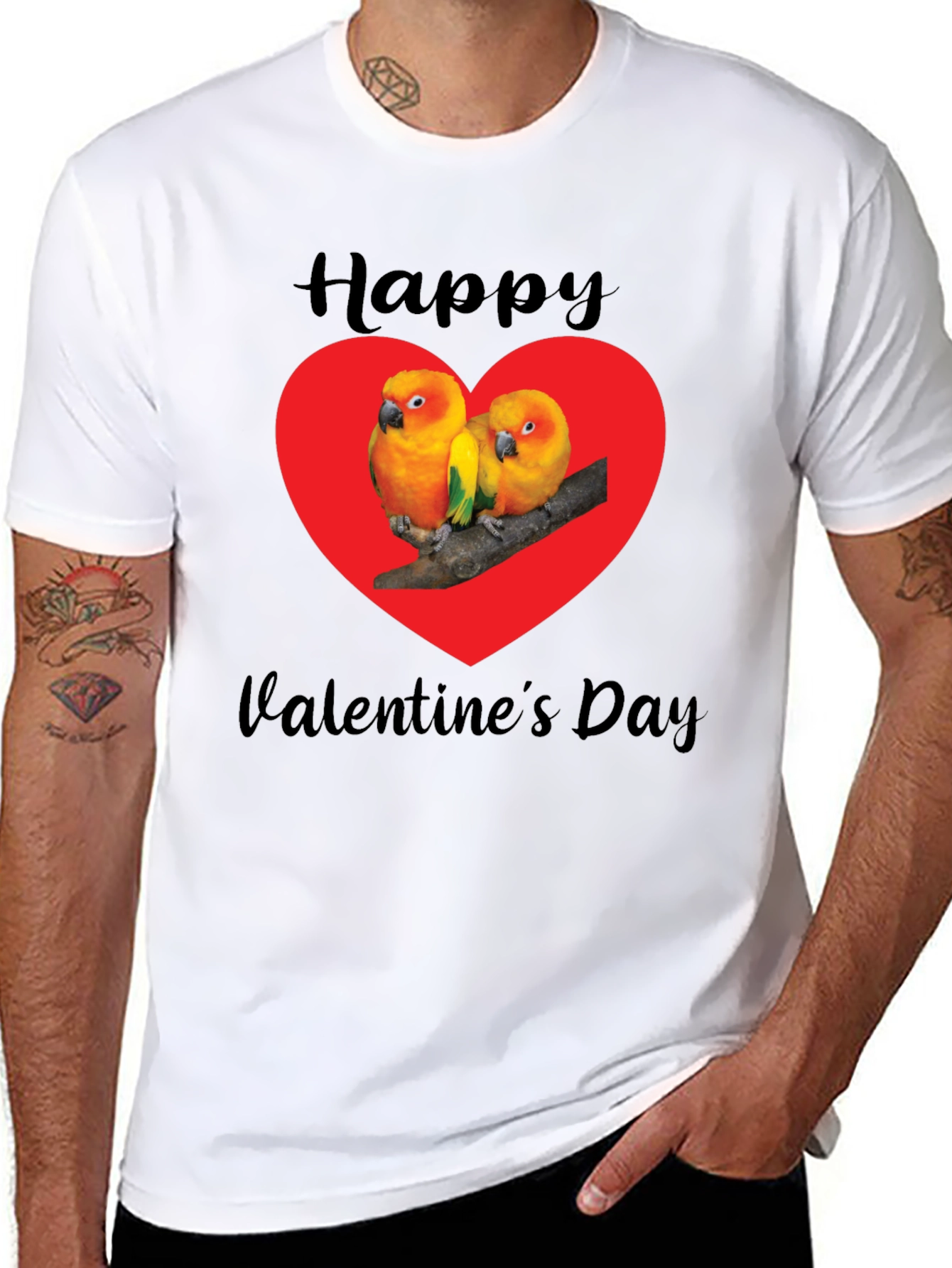 Valentines Day Parrots T-Shirt