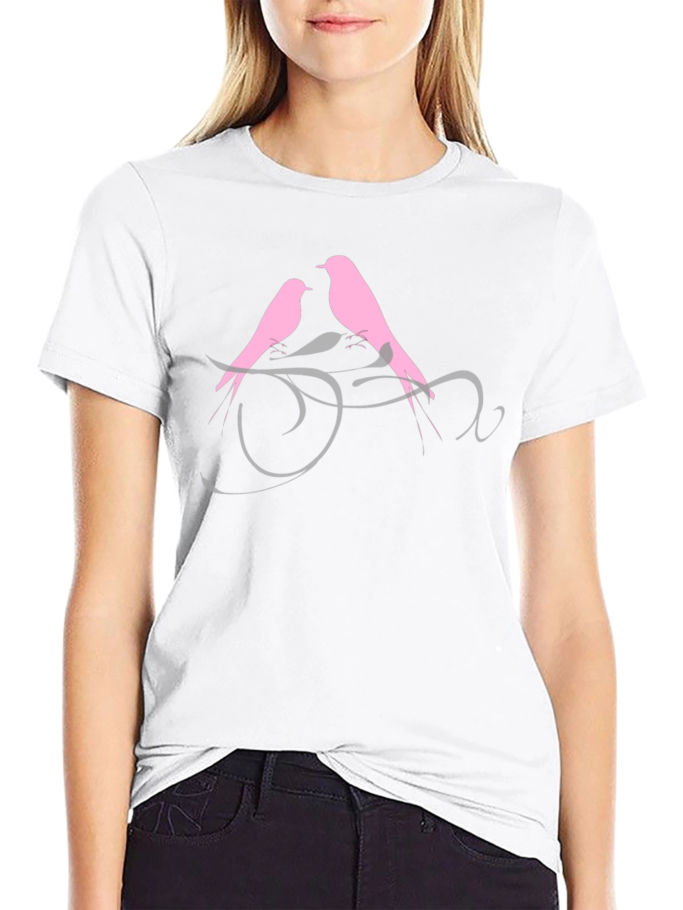 Love Birds Black T-Shirt