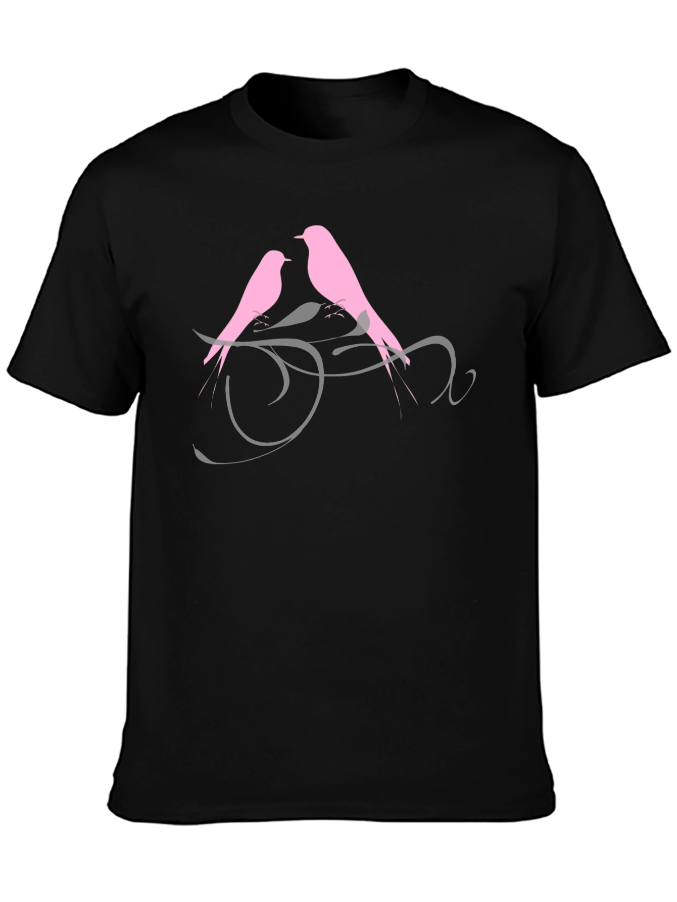Love Birds Black T-Shirt