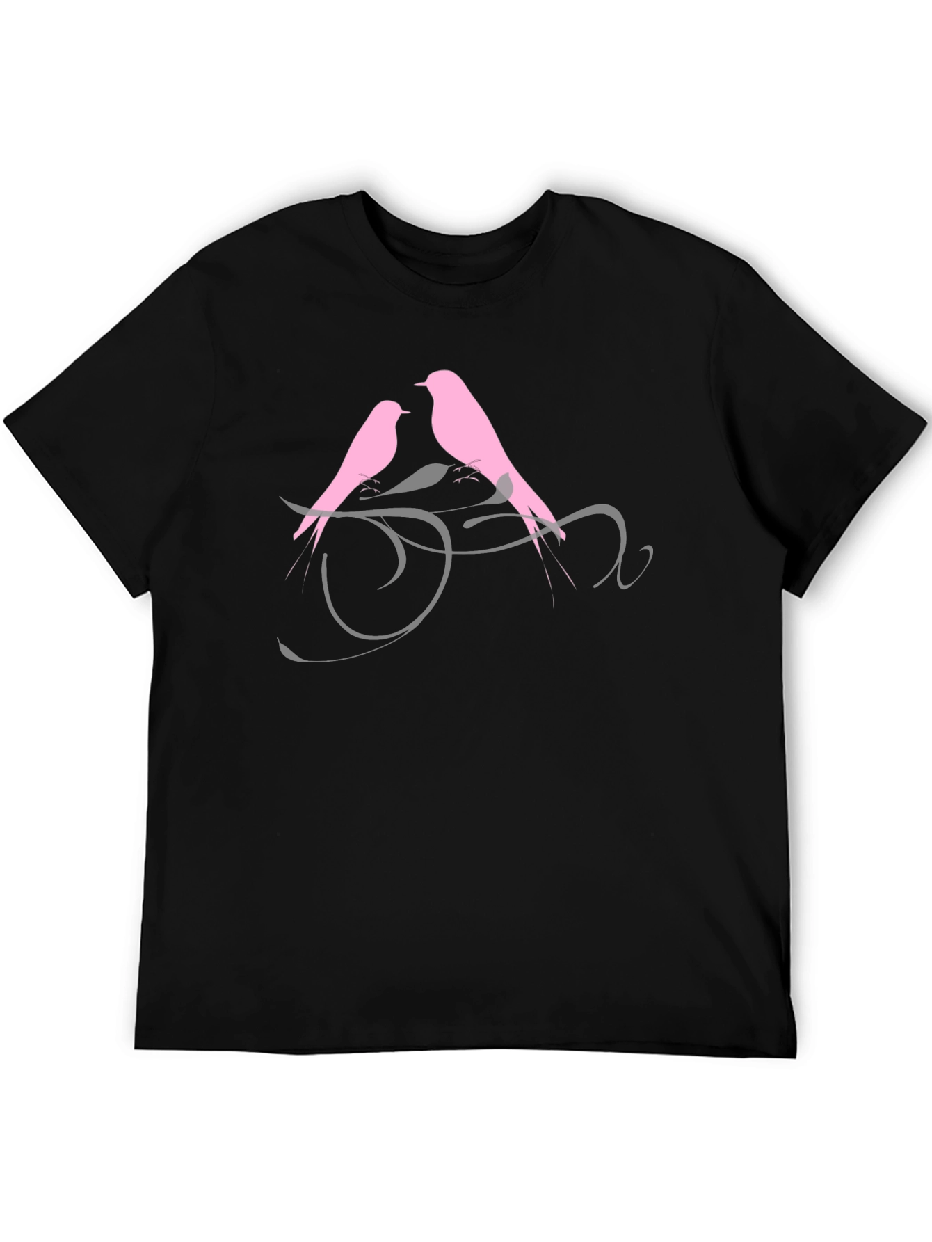 Love Birds Black T-Shirt
