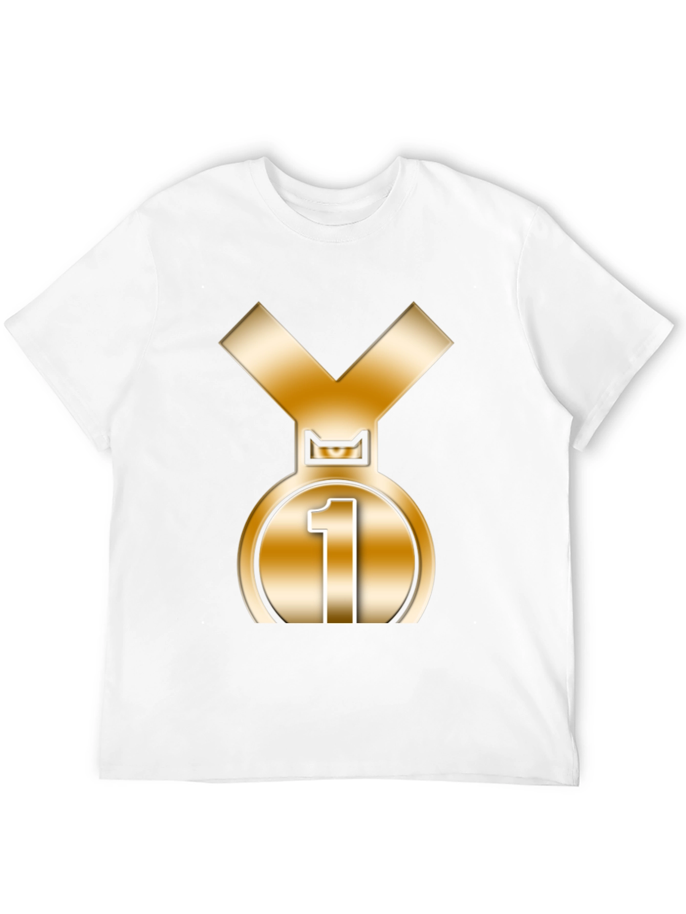 Champion Black T-Shirt with Gold Medal Graphic