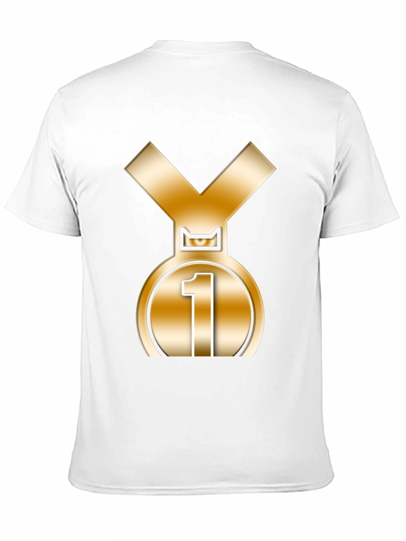 Champion Black T-Shirt with Gold Medal Graphic