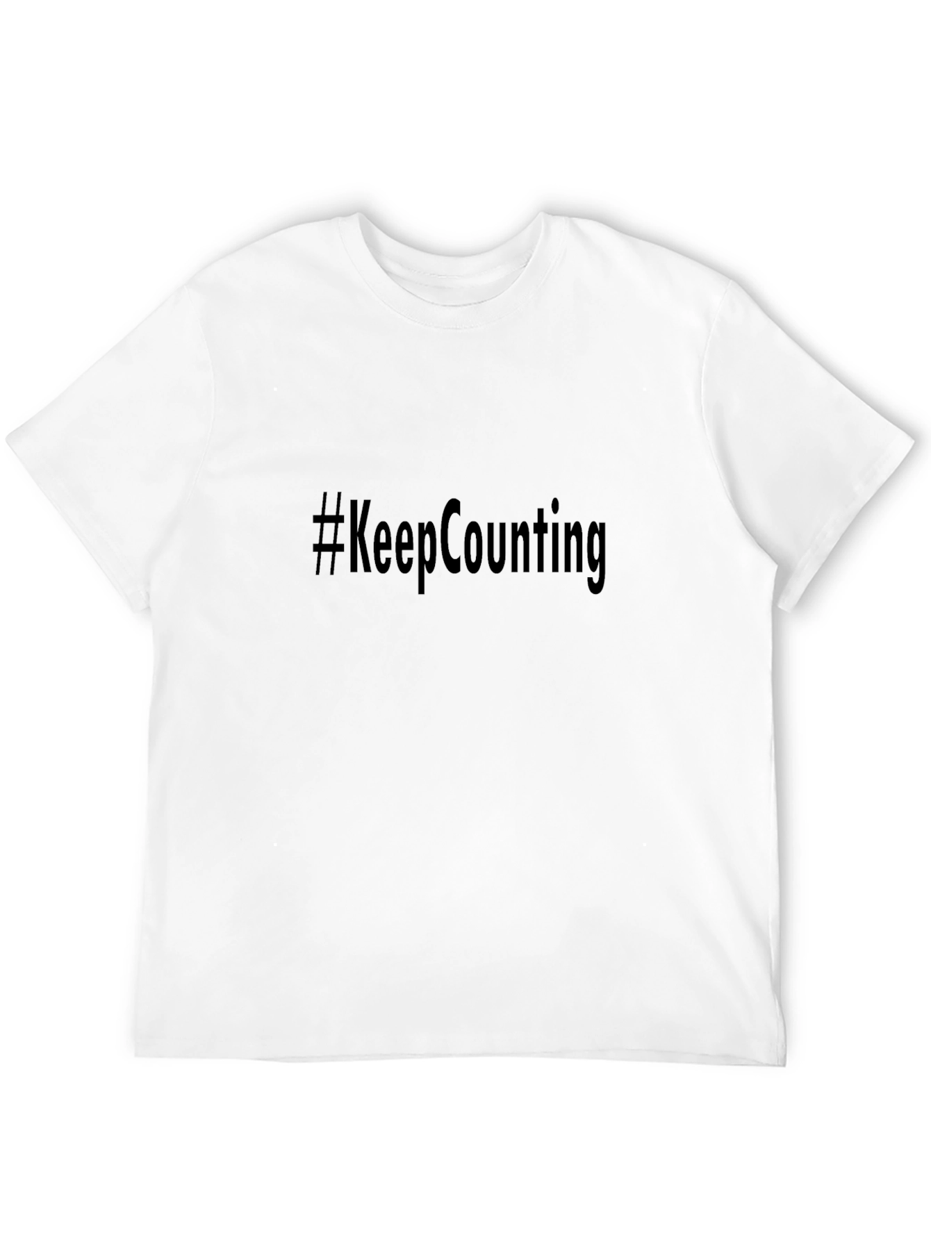 #KeepCounting Black Graphic Tee - Casual Comfort