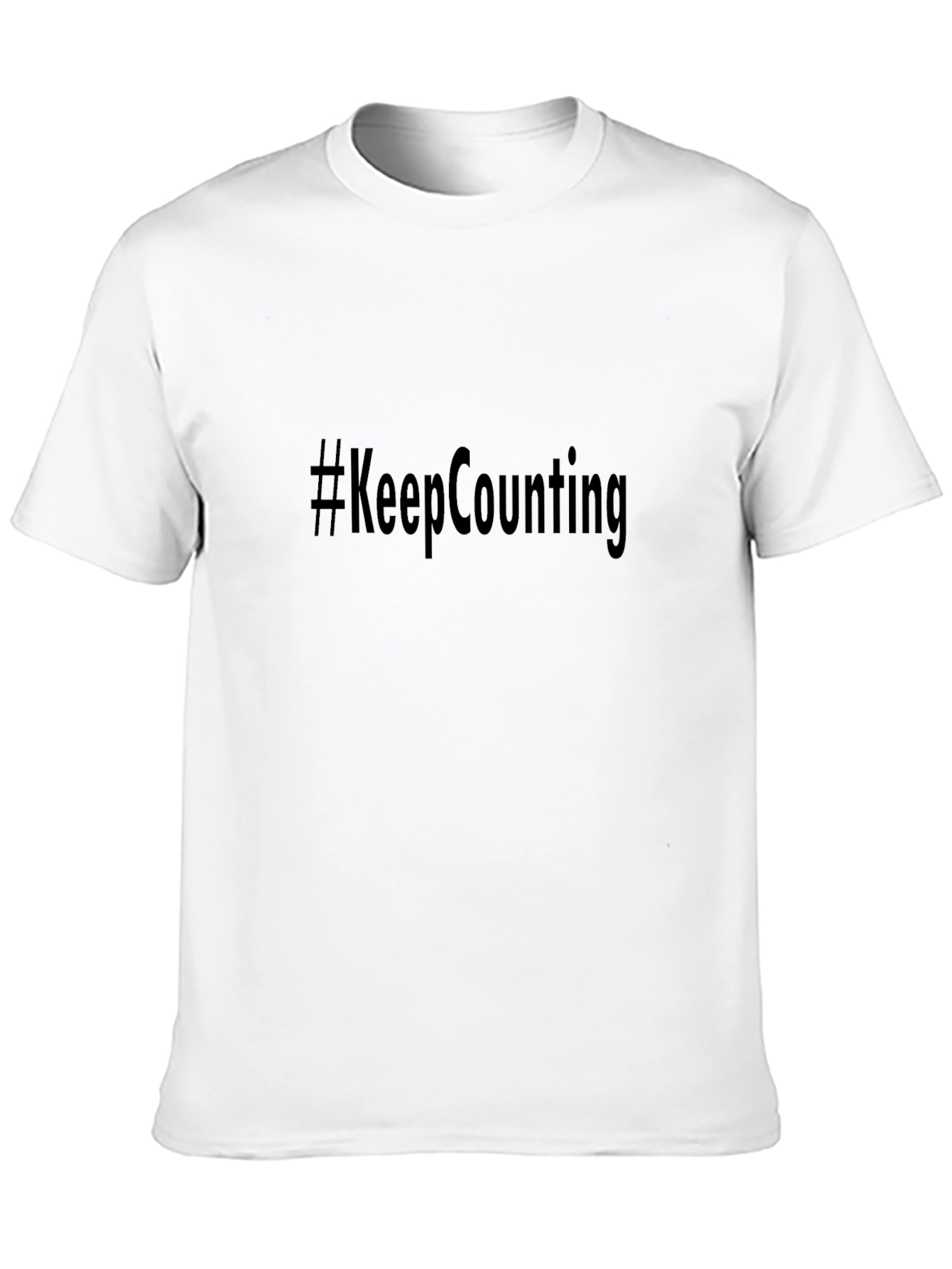 #KeepCounting Black Graphic Tee - Casual Comfort