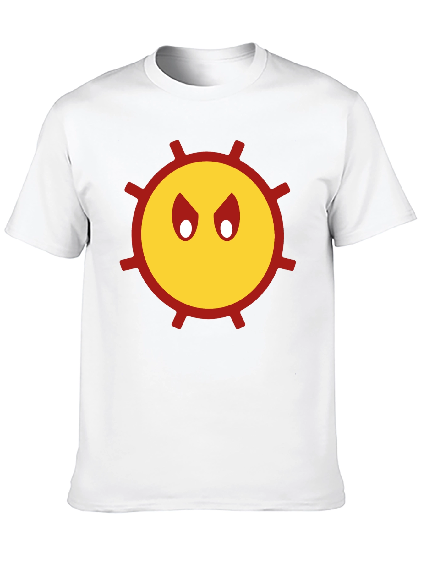 Grumpy Sun Graphic Tee - Black Cotton Shirt