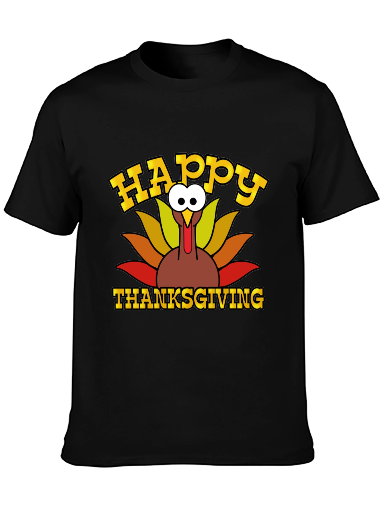 Happy Thanksgiving Turkey Graphic T-Shirt