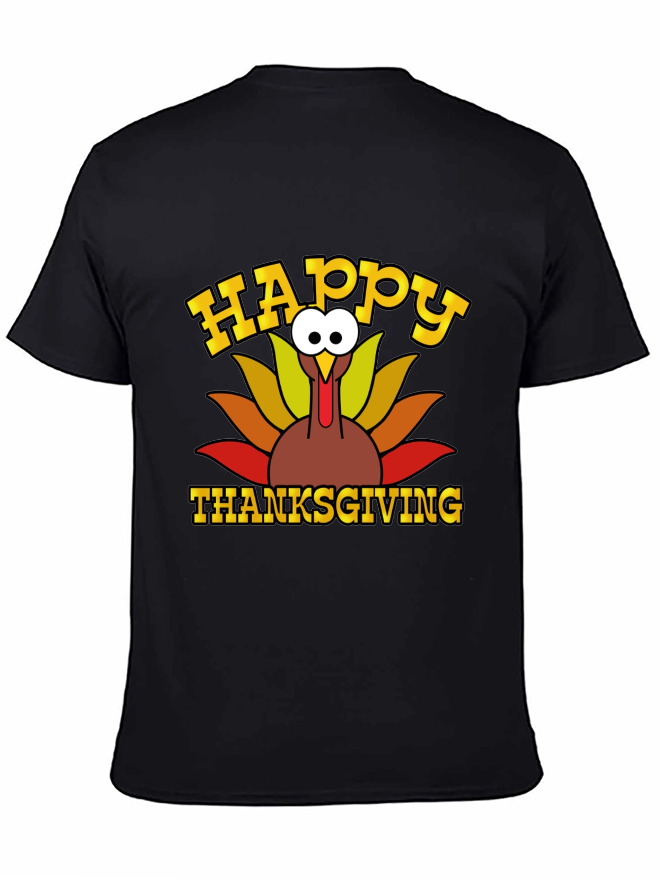 Happy Thanksgiving Turkey Graphic T-Shirt