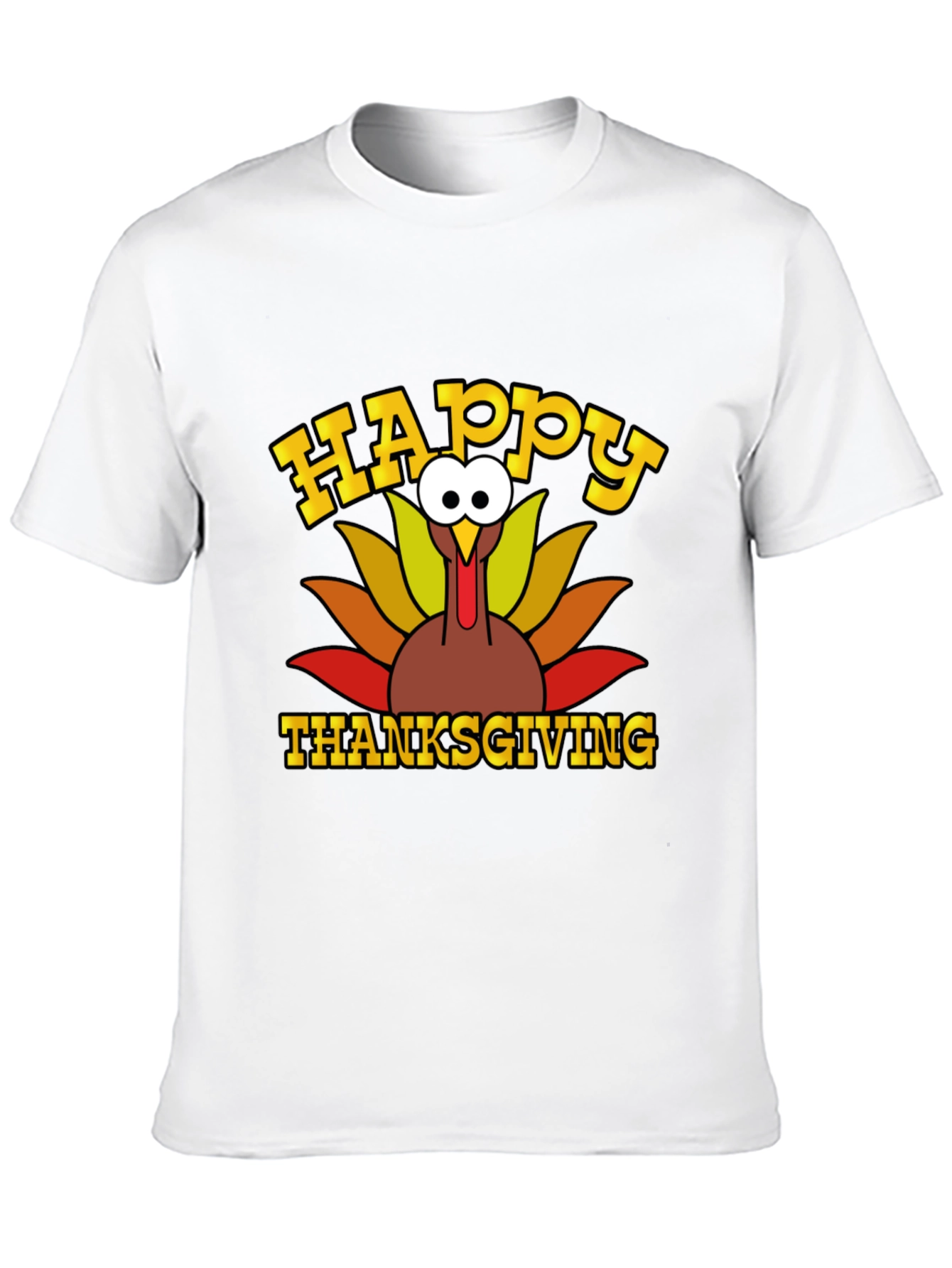 Happy Thanksgiving Turkey Graphic T-Shirt