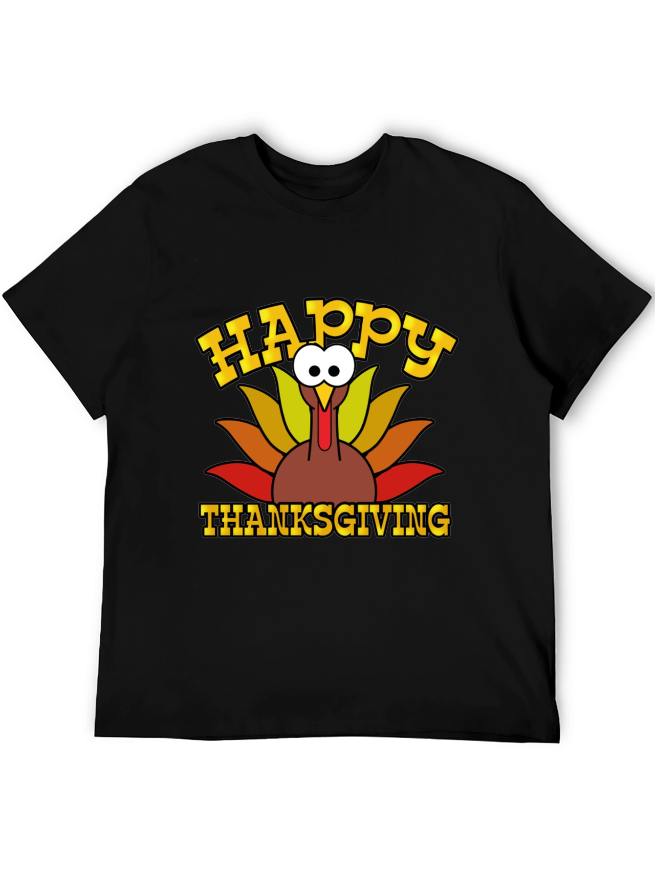 Happy Thanksgiving Turkey Graphic T-Shirt