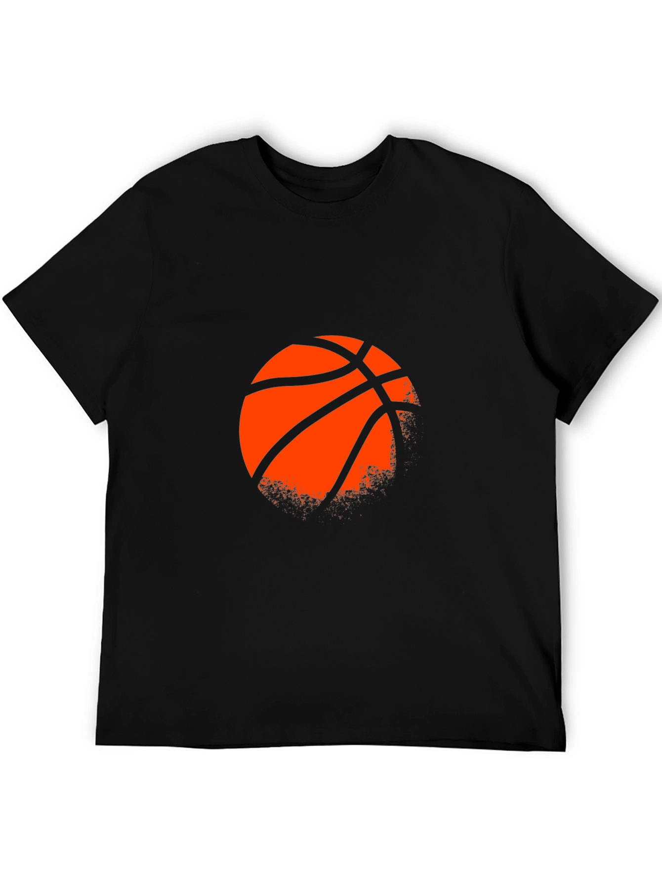 Basketball Graphic T-Shirt - Stylish Mens Black Tee