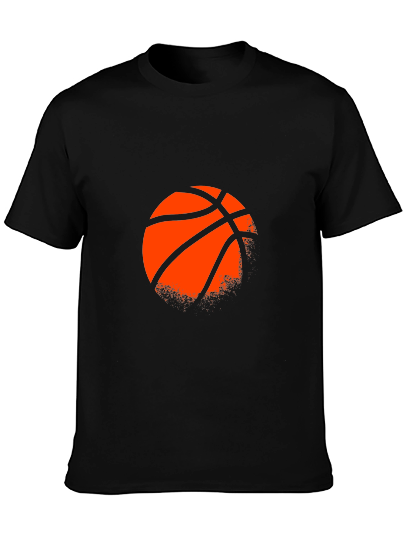 Basketball Graphic T-Shirt - Stylish Mens Black Tee