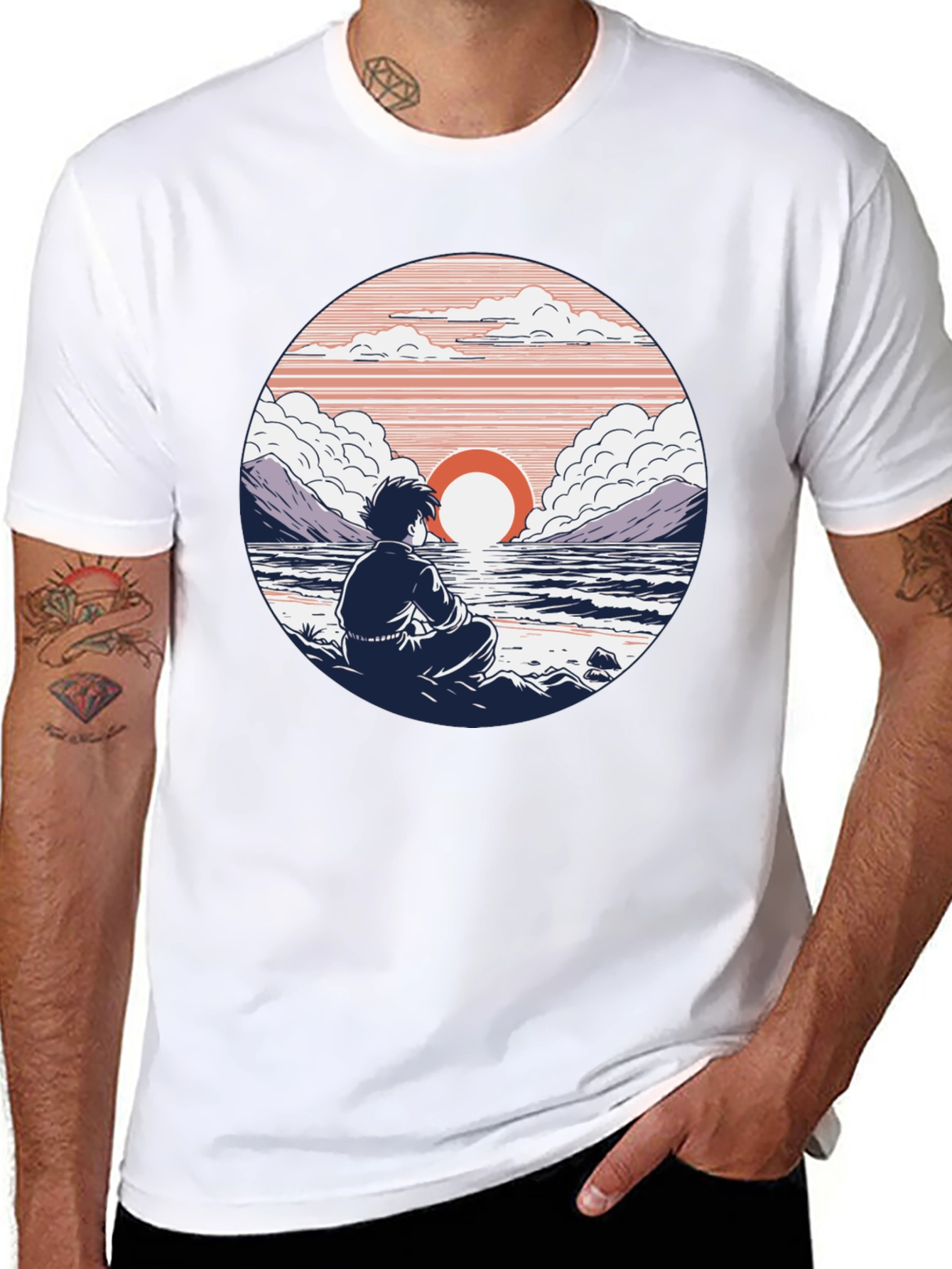 Sunset Contemplation Graphic Tee - Unisex