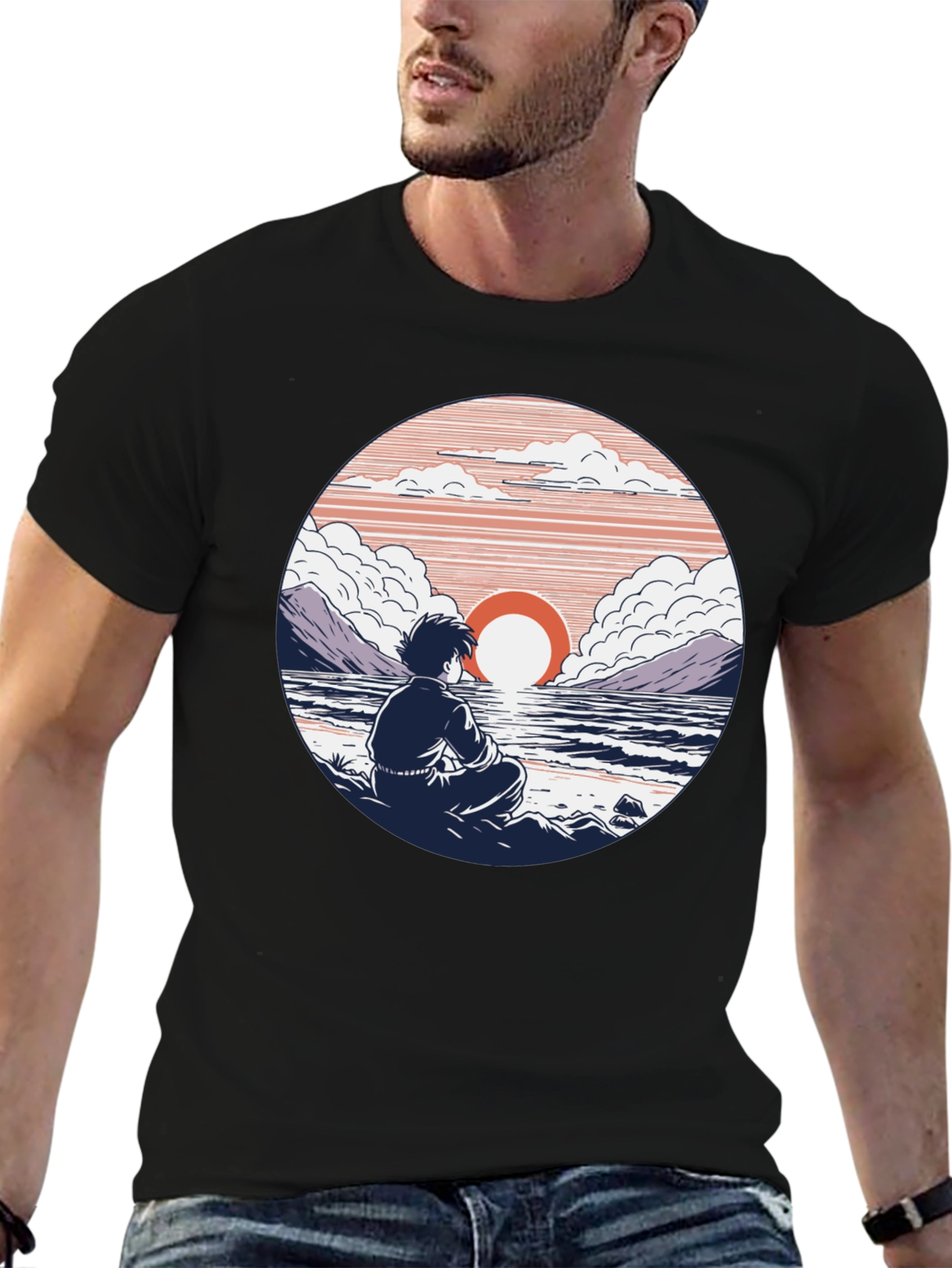 Sunset Contemplation Graphic Tee - Unisex