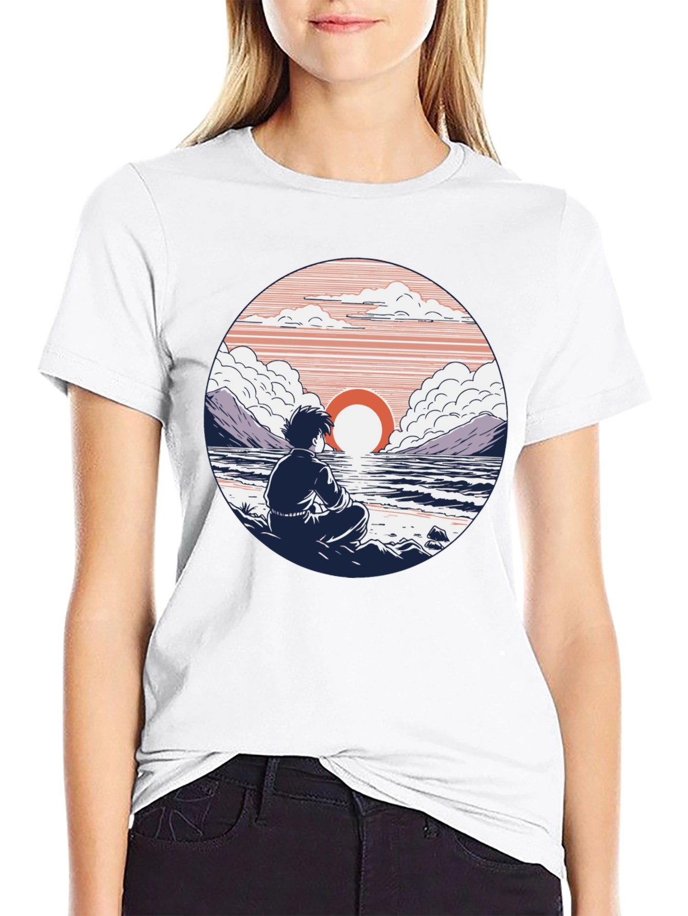 Sunset Contemplation Graphic Tee - Unisex