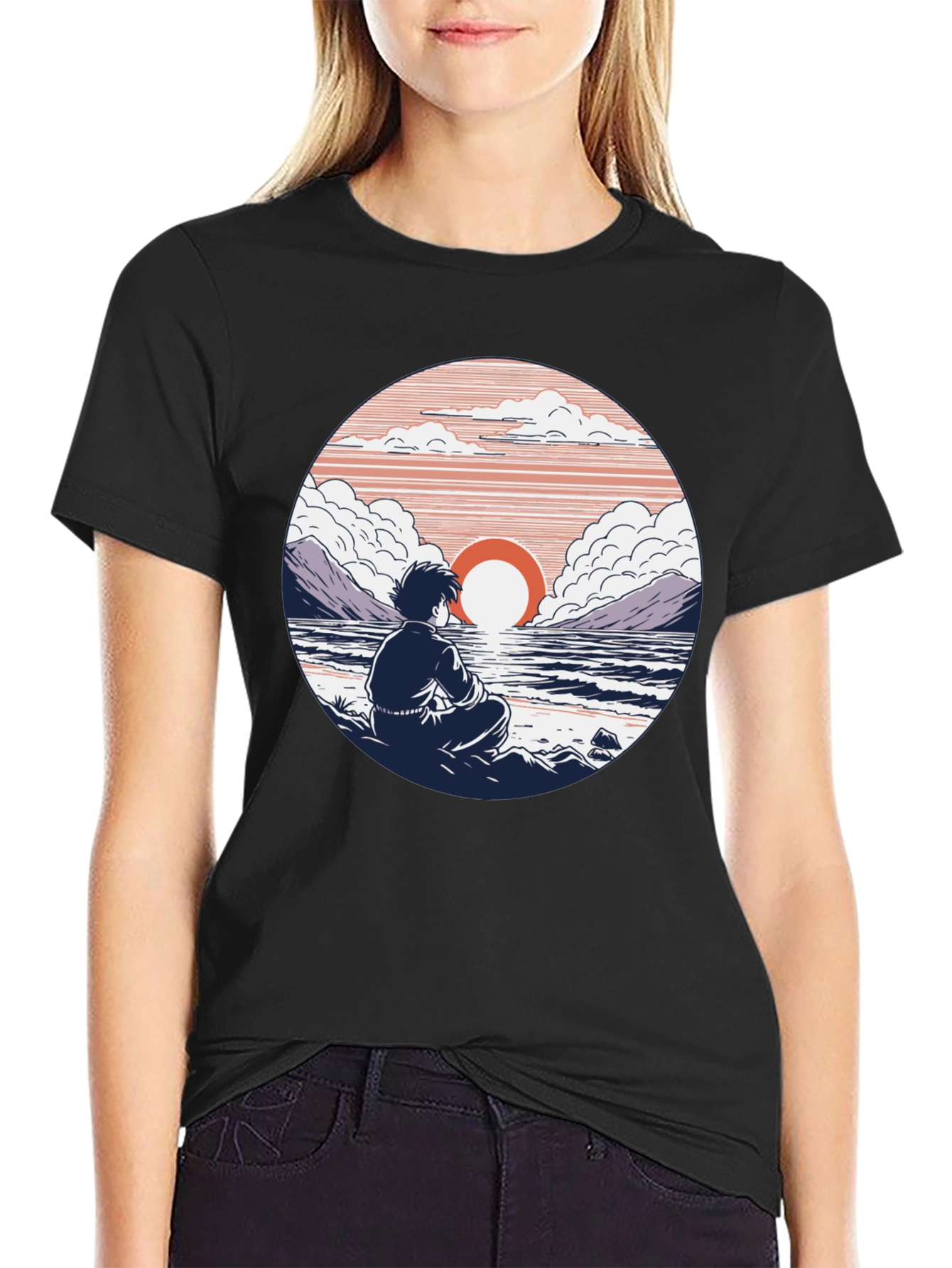 Sunset Contemplation Graphic Tee - Unisex