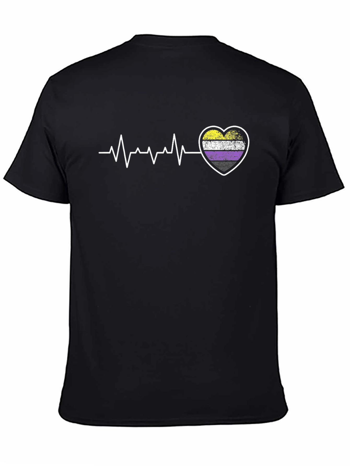 Nonbinary Pride Heartbeat T-Shirt