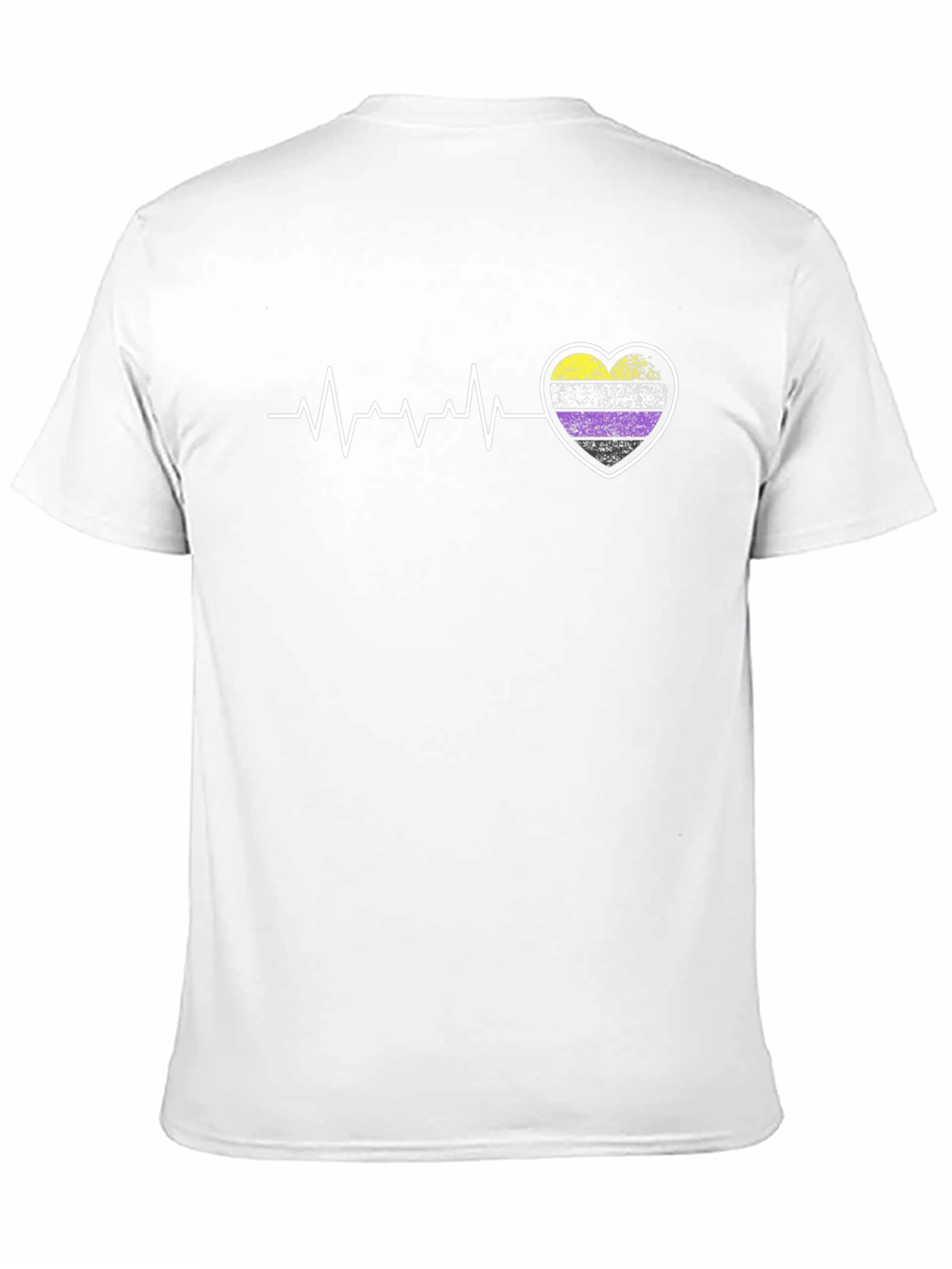 Nonbinary Pride Heartbeat T-Shirt