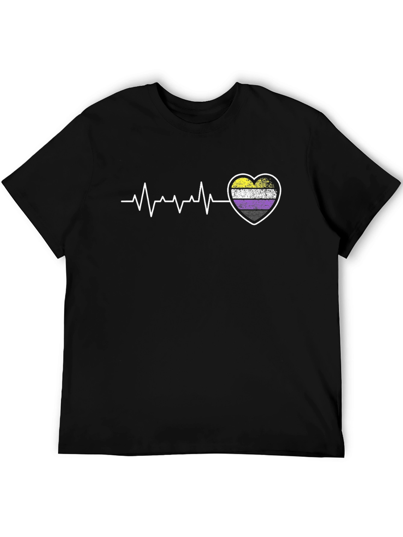 Nonbinary Pride Heartbeat T-Shirt