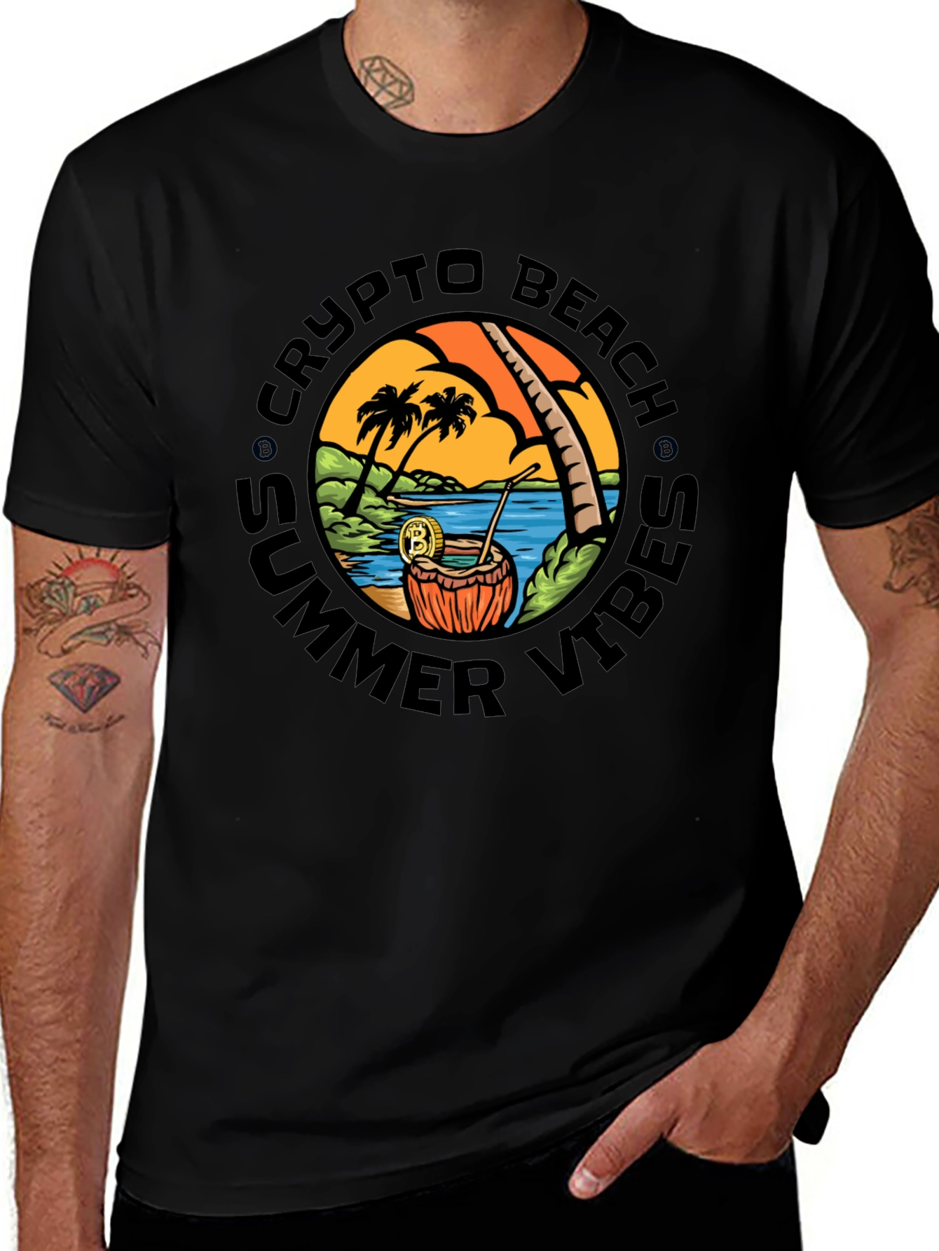 Crypto Beach Summer Vibes T-Shirt