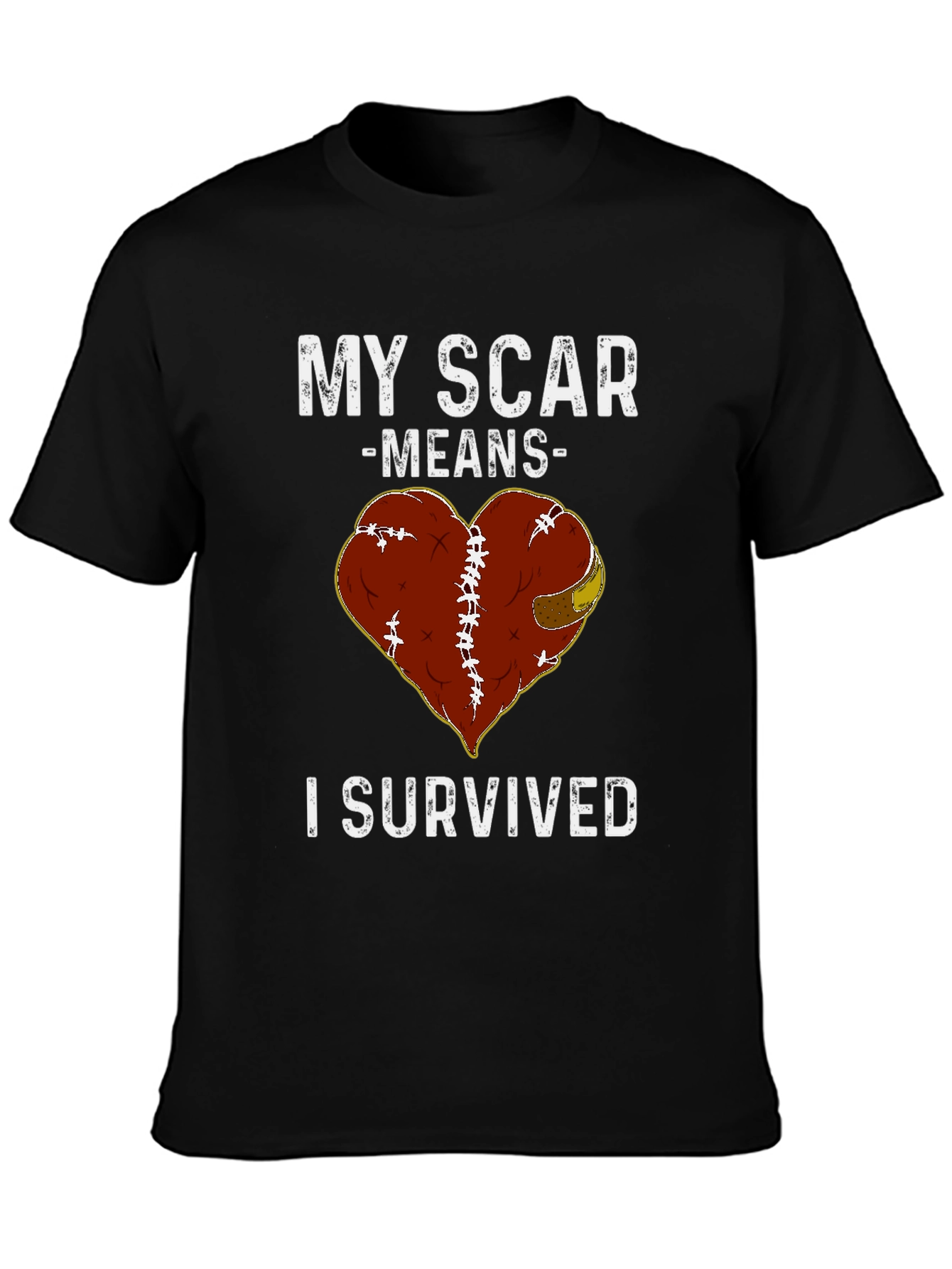 Scar Survivor Heart Graphic Tee