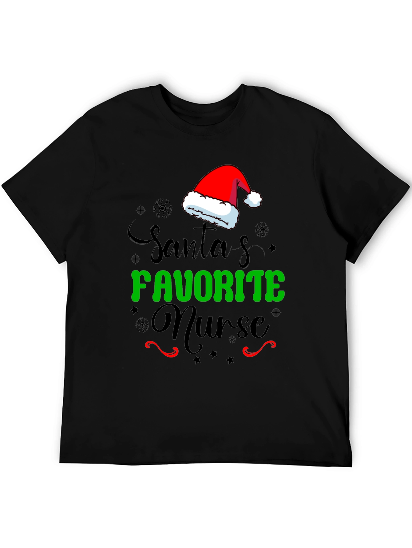 Santas Favorite Nurse T-Shirt - Christmas Tee