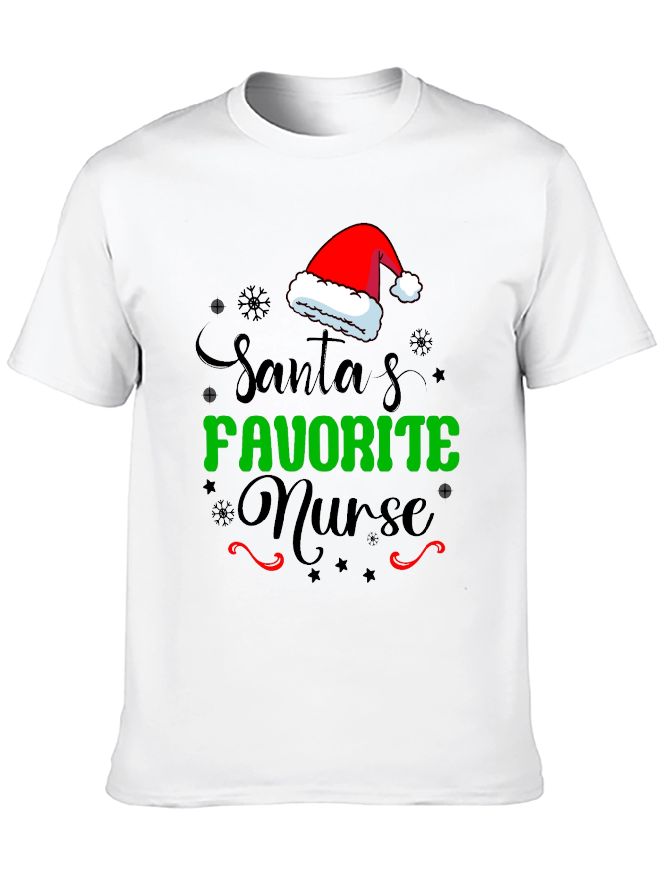 Santas Favorite Nurse T-Shirt - Christmas Tee