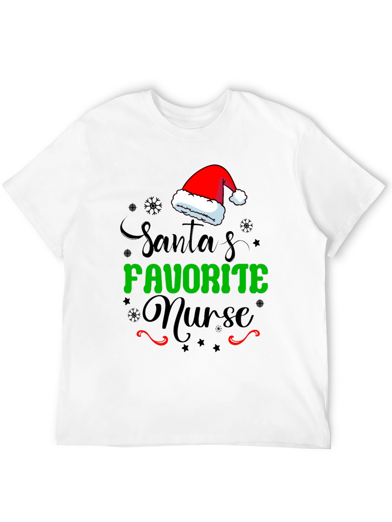 Santas Favorite Nurse T-Shirt - Christmas Tee