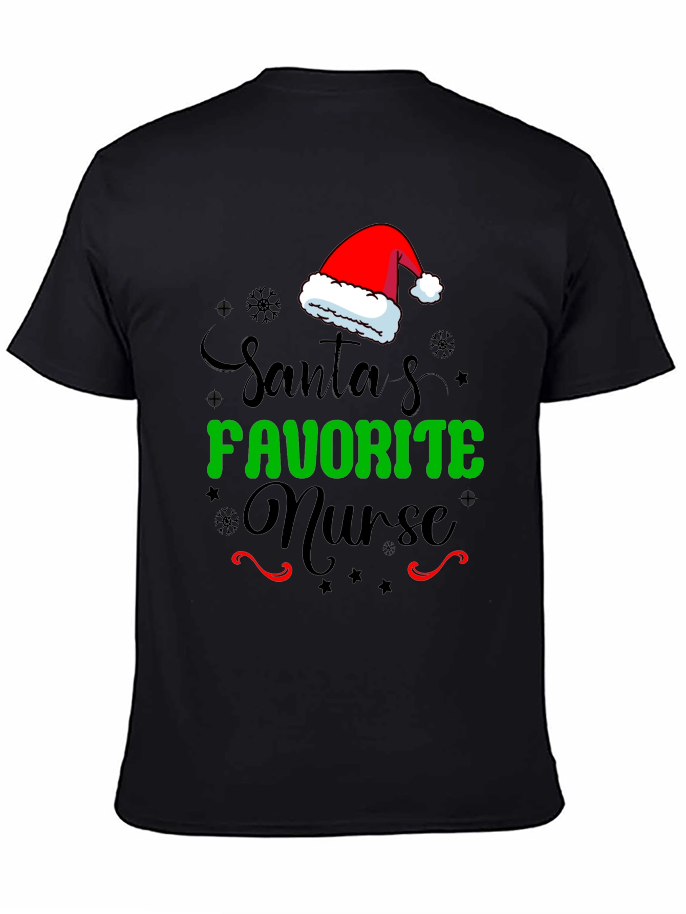 Santas Favorite Nurse T-Shirt - Christmas Tee