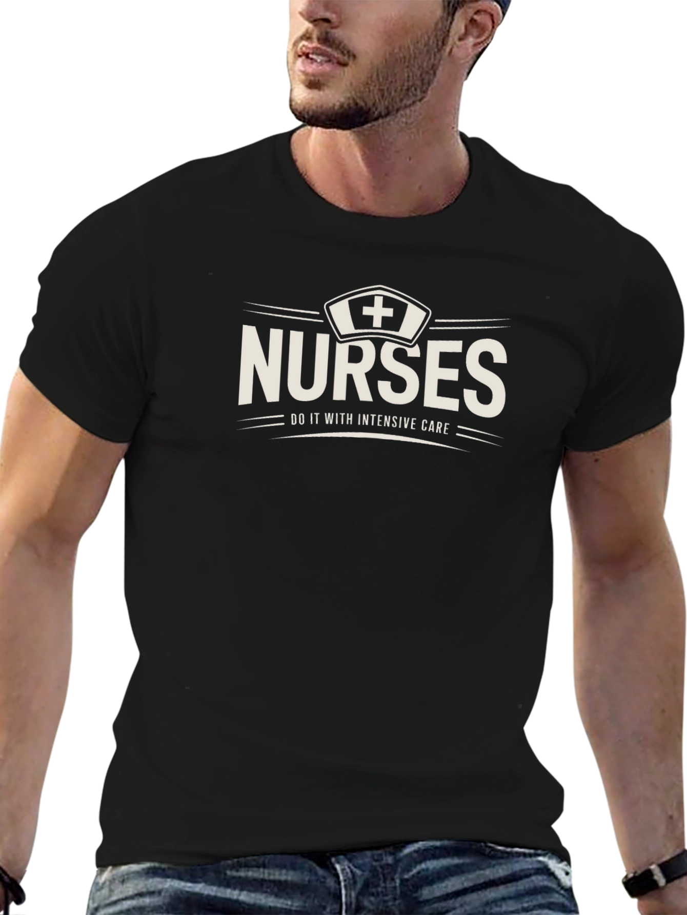 Nurses Do It With Intensive Care Black T-Shirt