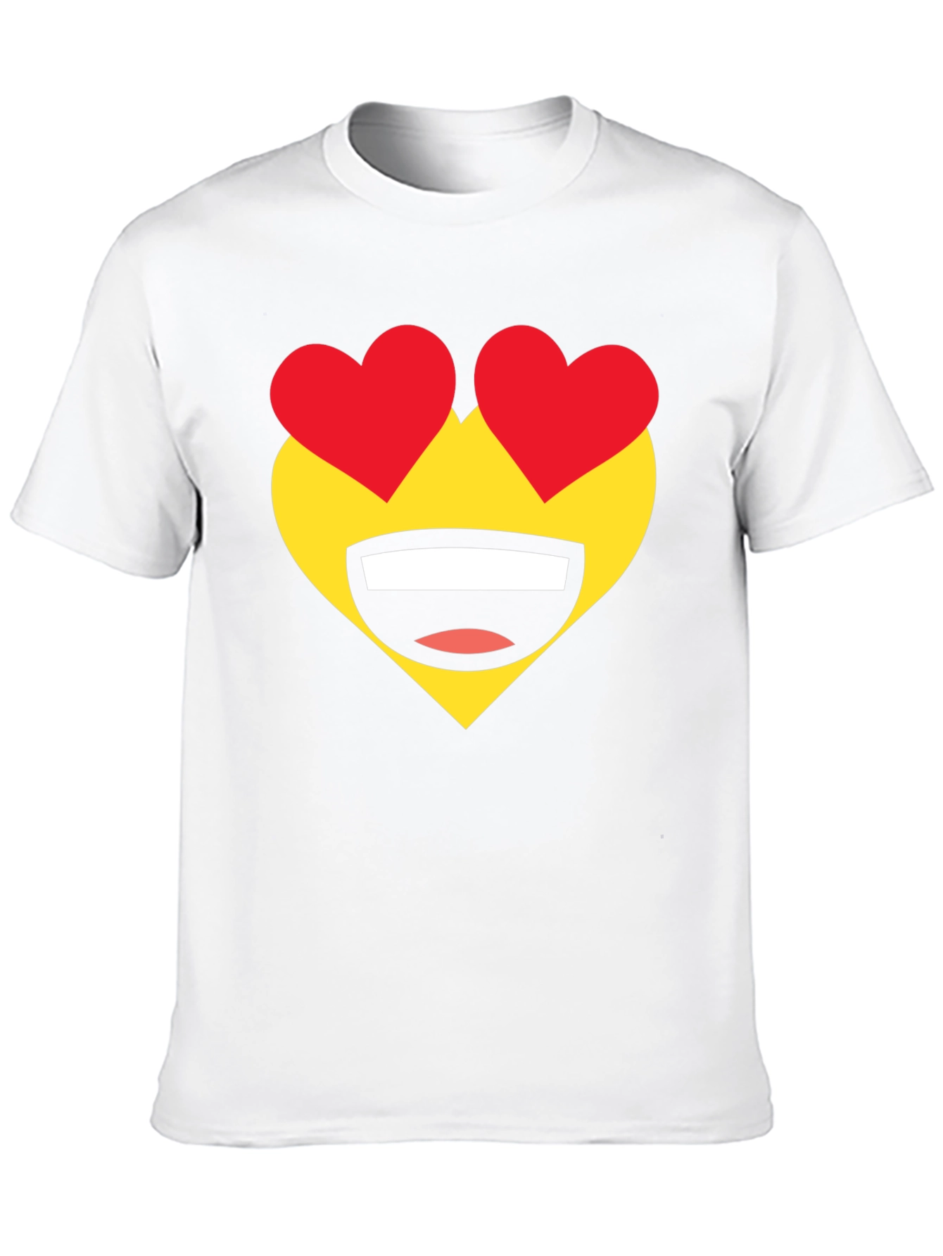 Heart Eyes Emoji T-Shirt - Black Cotton Tee